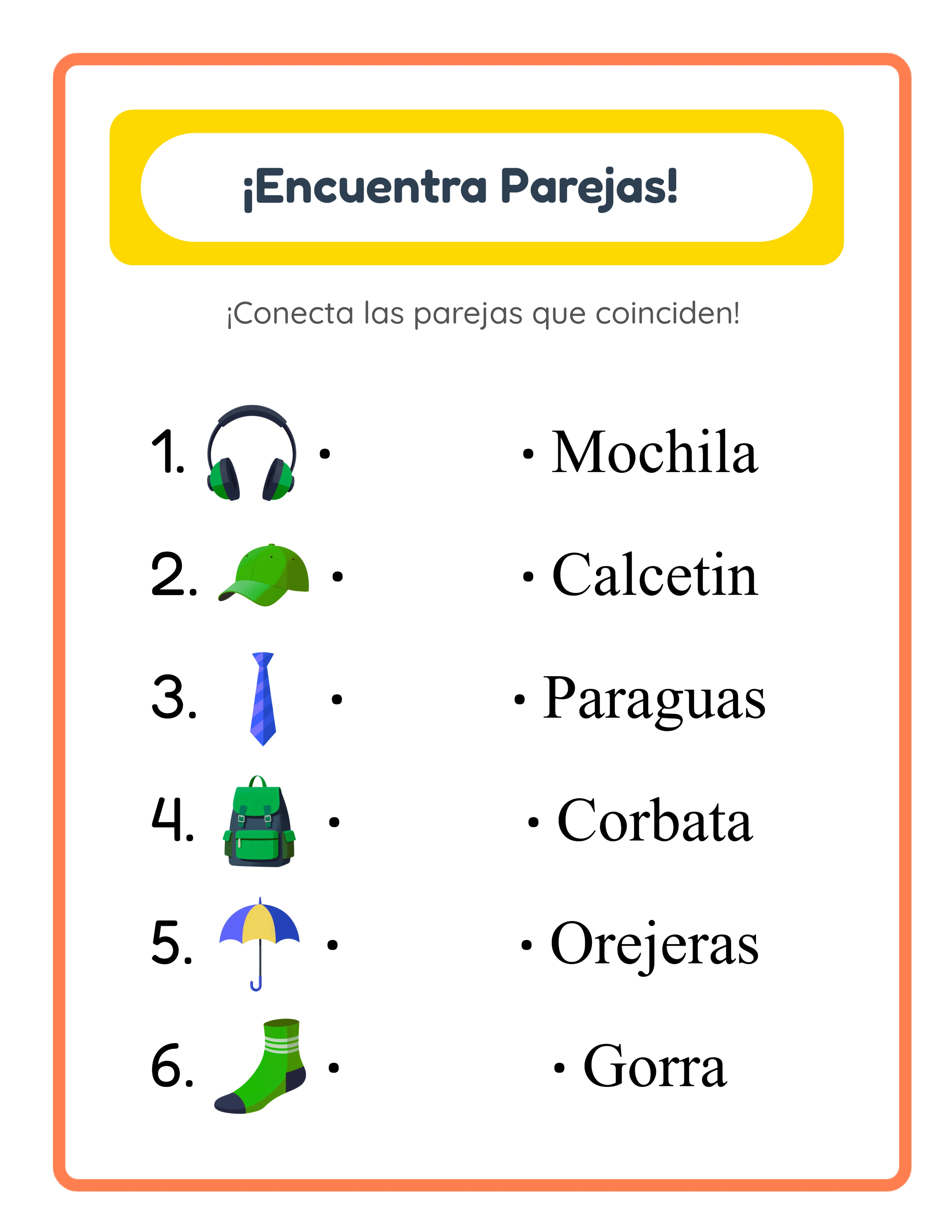 Asociación — vocabulario temático en imágenes