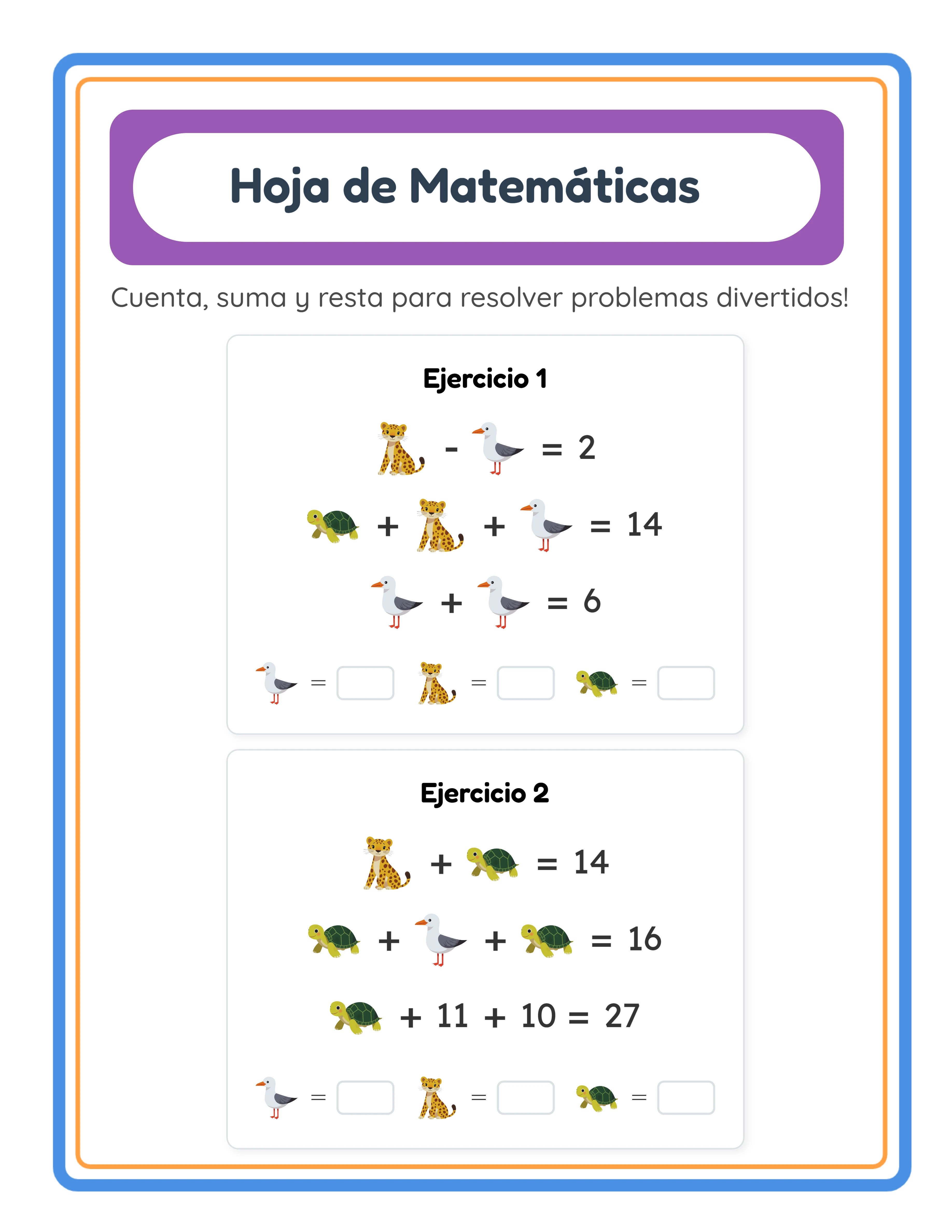 Ficha de matemáticas — álgebra visual avanzada