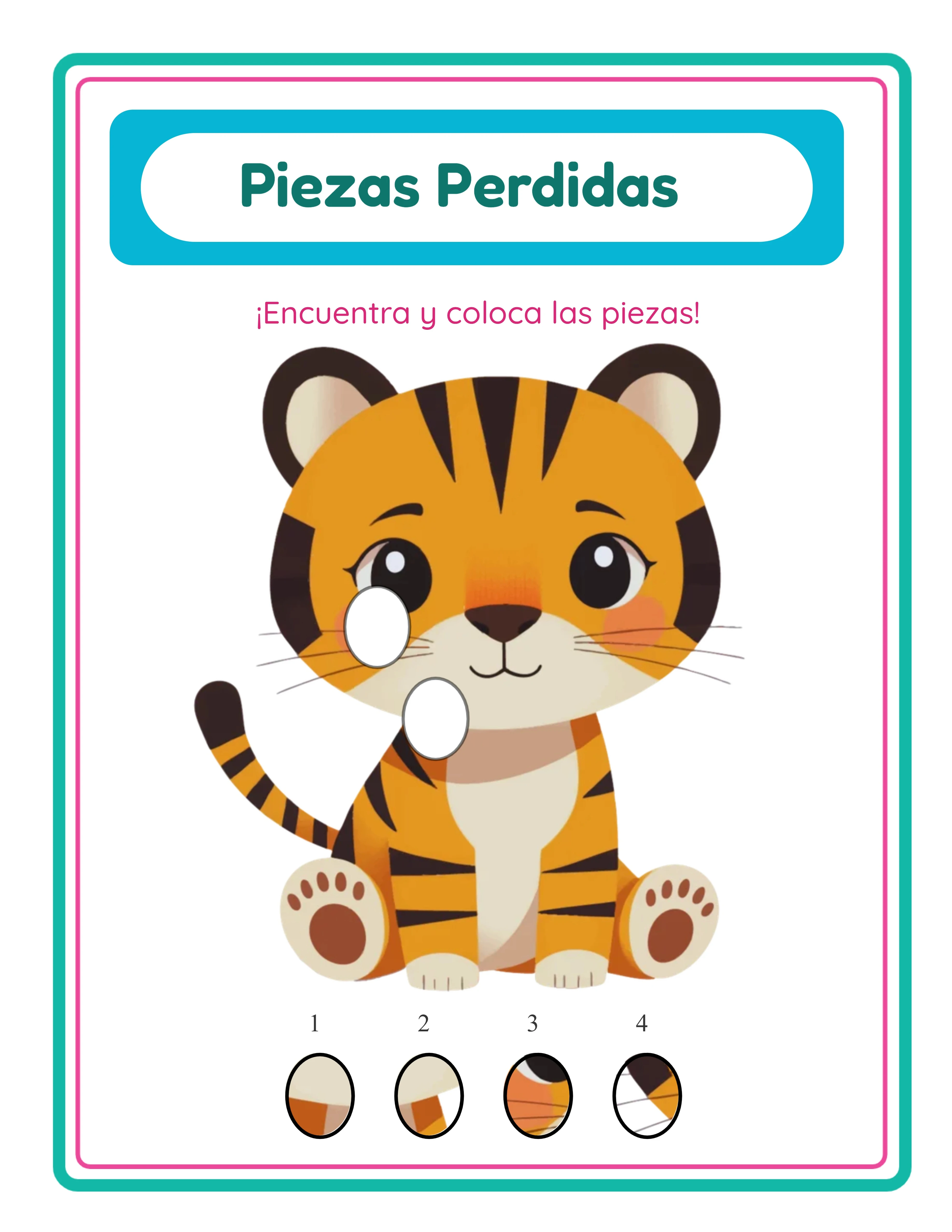 Hoja de puzzle — Hoja de trabajo profesional