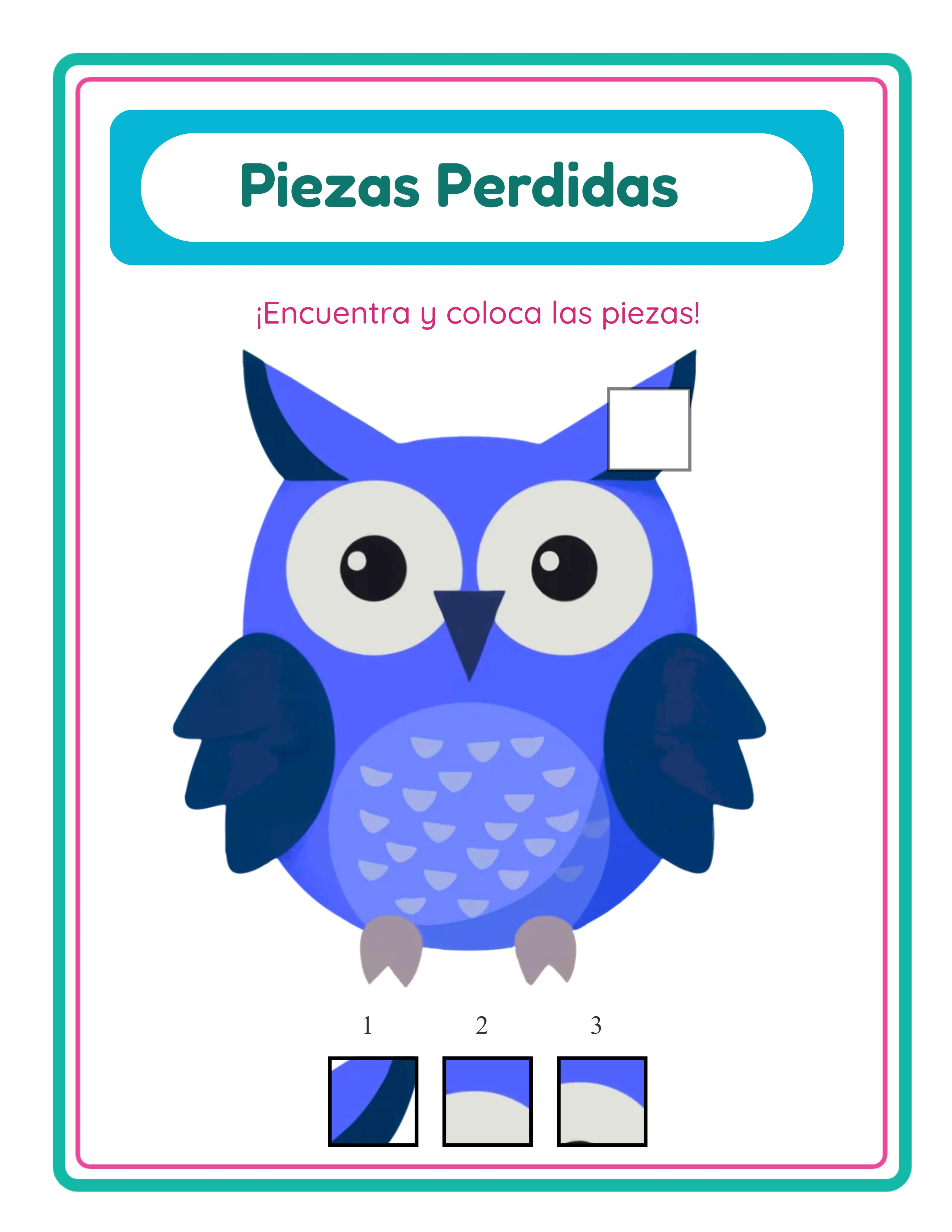 Piezas faltantes — puzzle temático