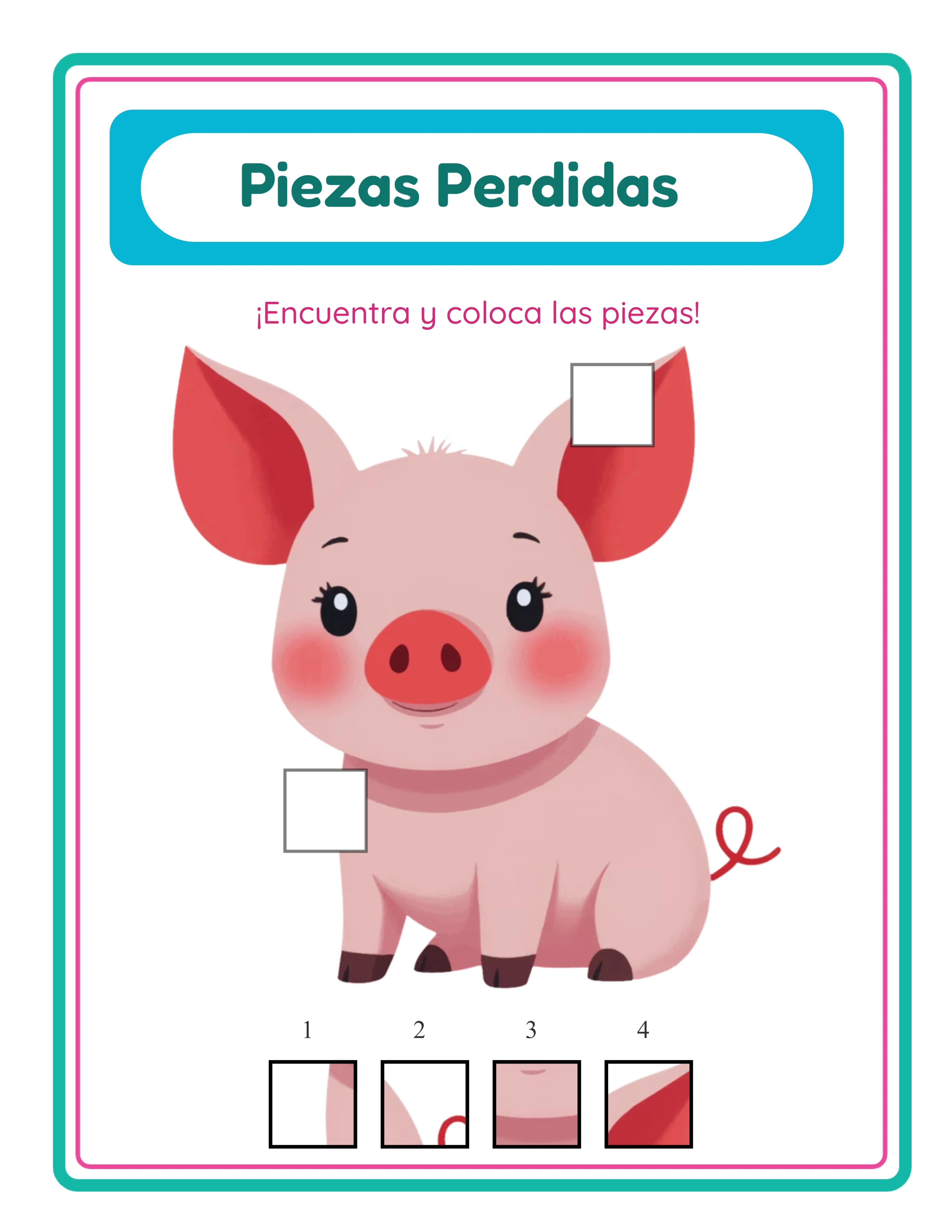 Piezas faltantes — desafío avanzado