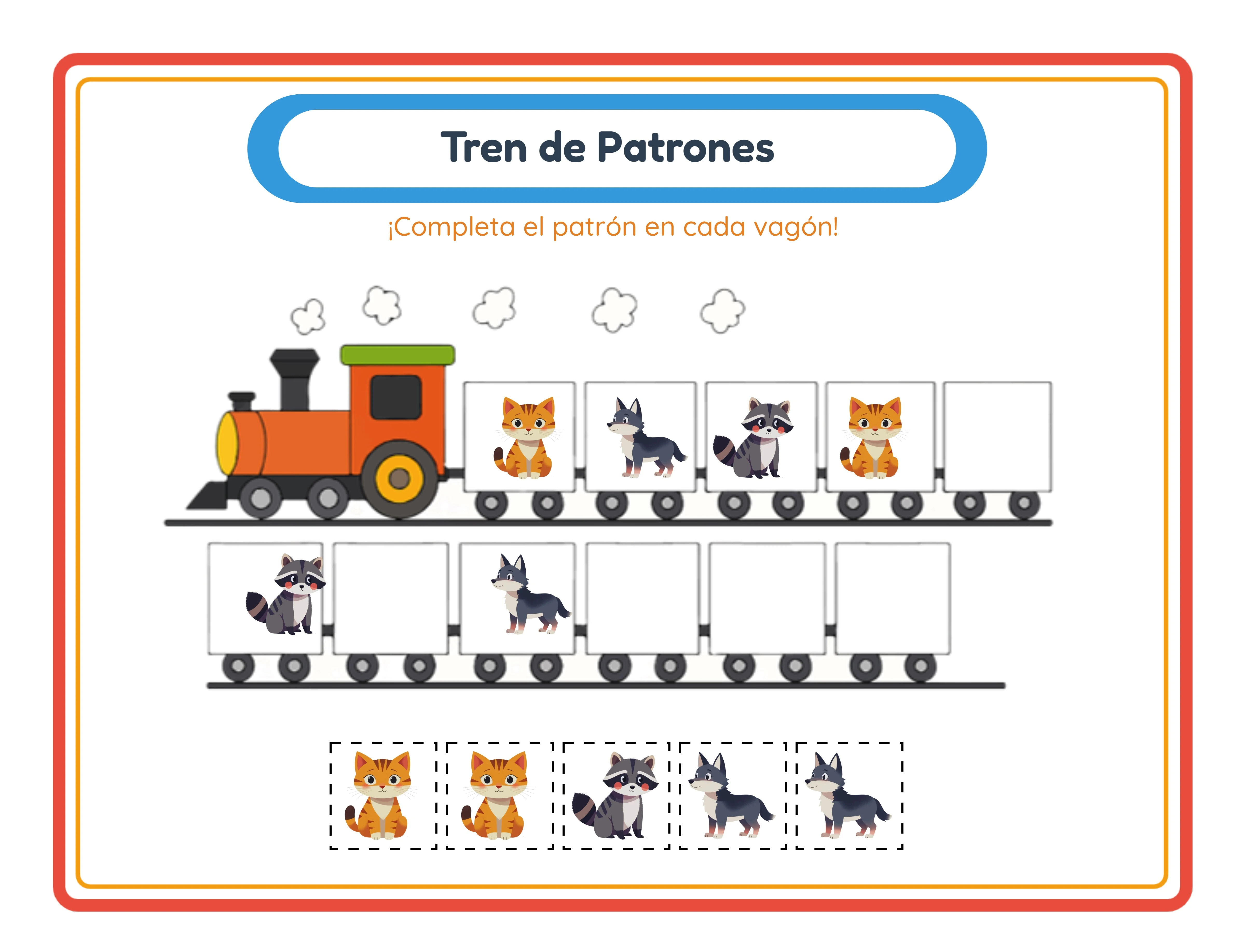 Hoja de Tren de patrones principiante