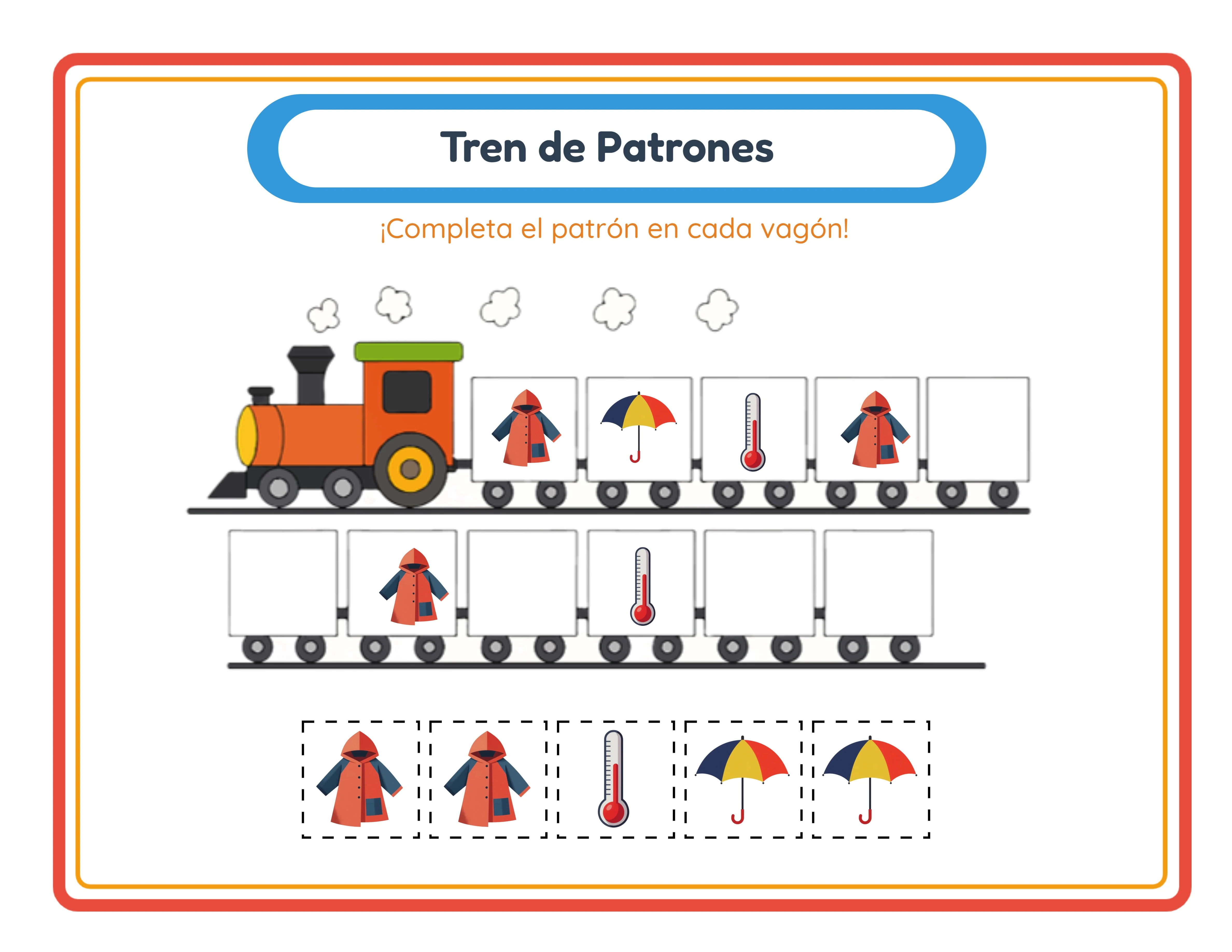 Hoja de Tren de patrones intermedio