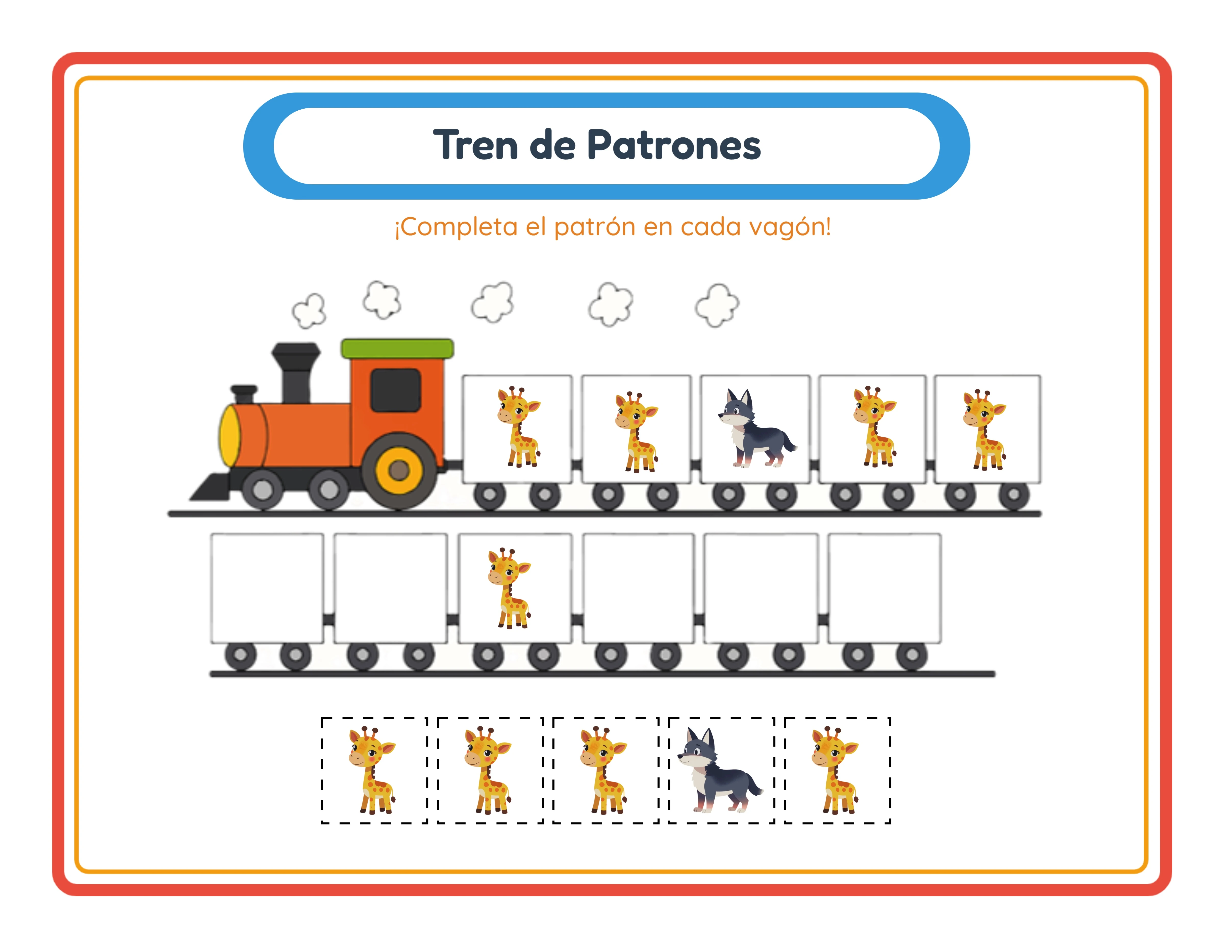 Hoja de Tren de patrones profesional