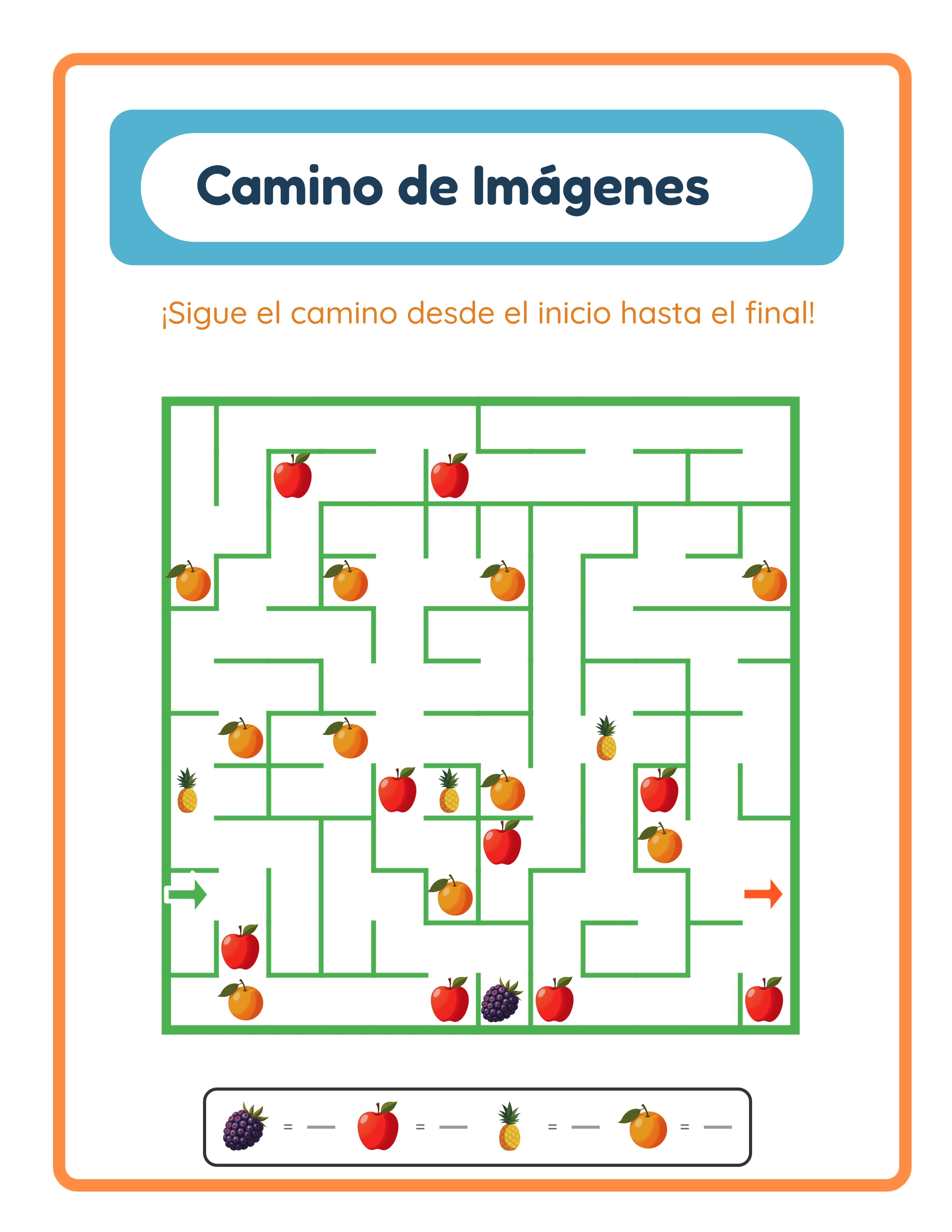 Sigue los caminos de imágenes — Hoja de trabajo ejemplo 3