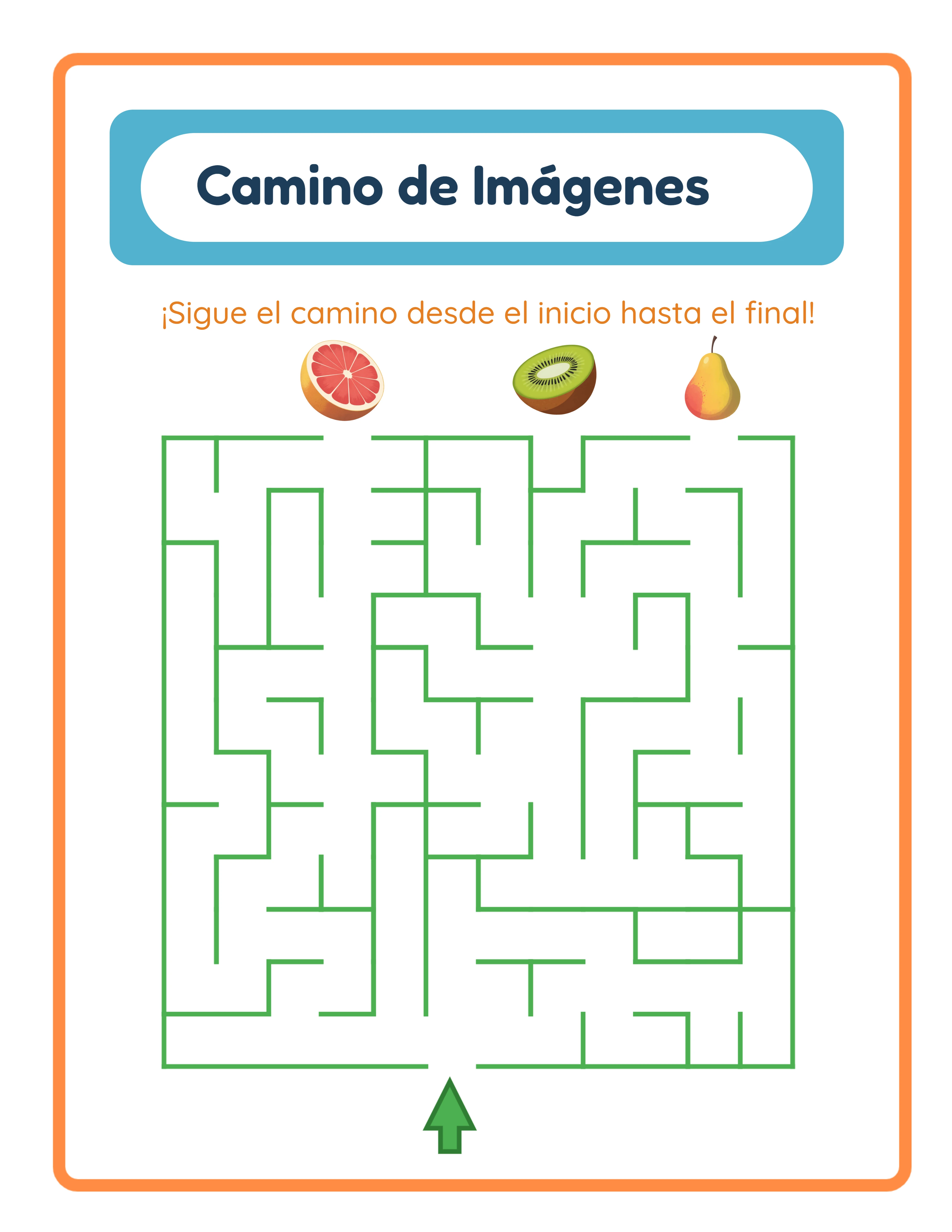 Ficha de camino en imágenes profesional