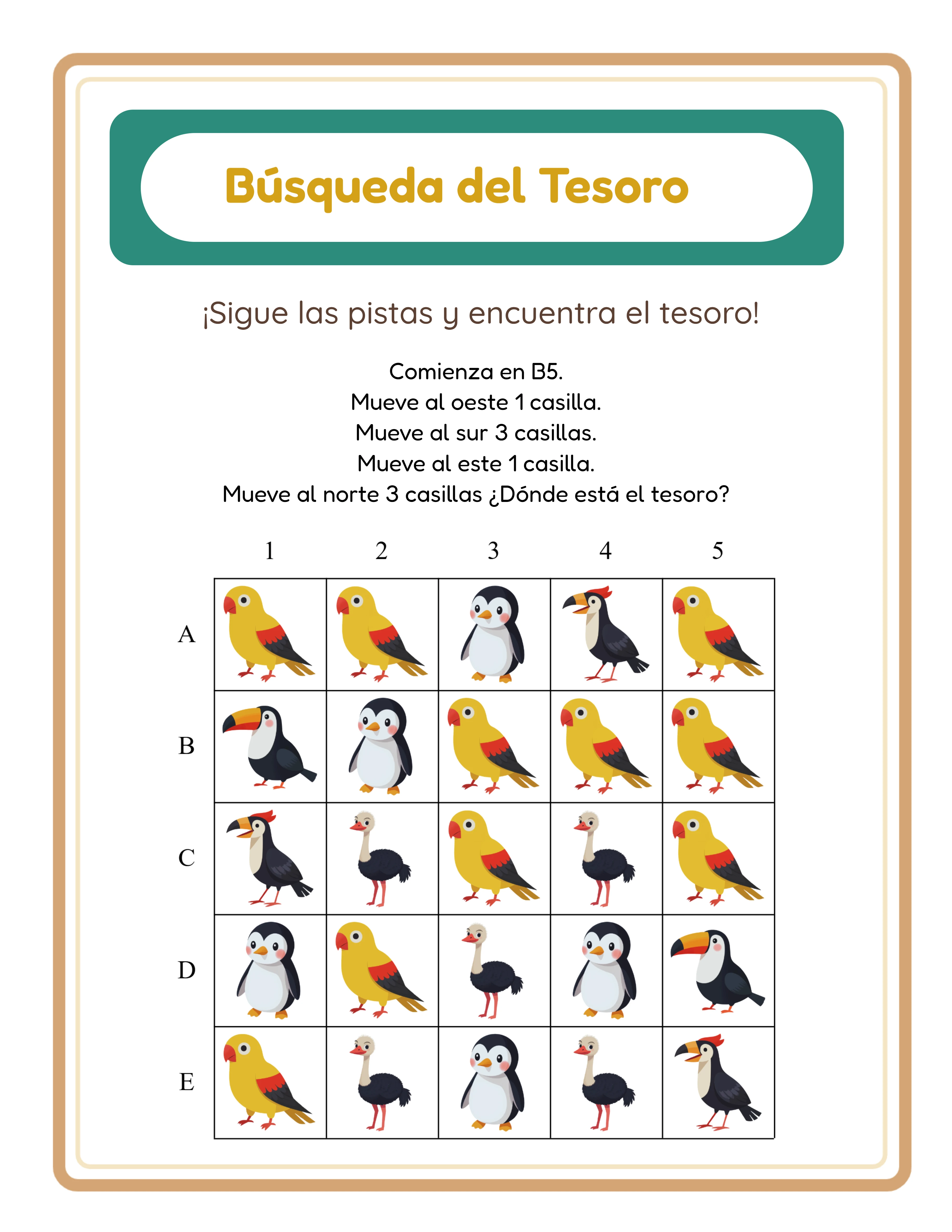 Búsqueda del tesoro destacada — emocionante aventura direccional