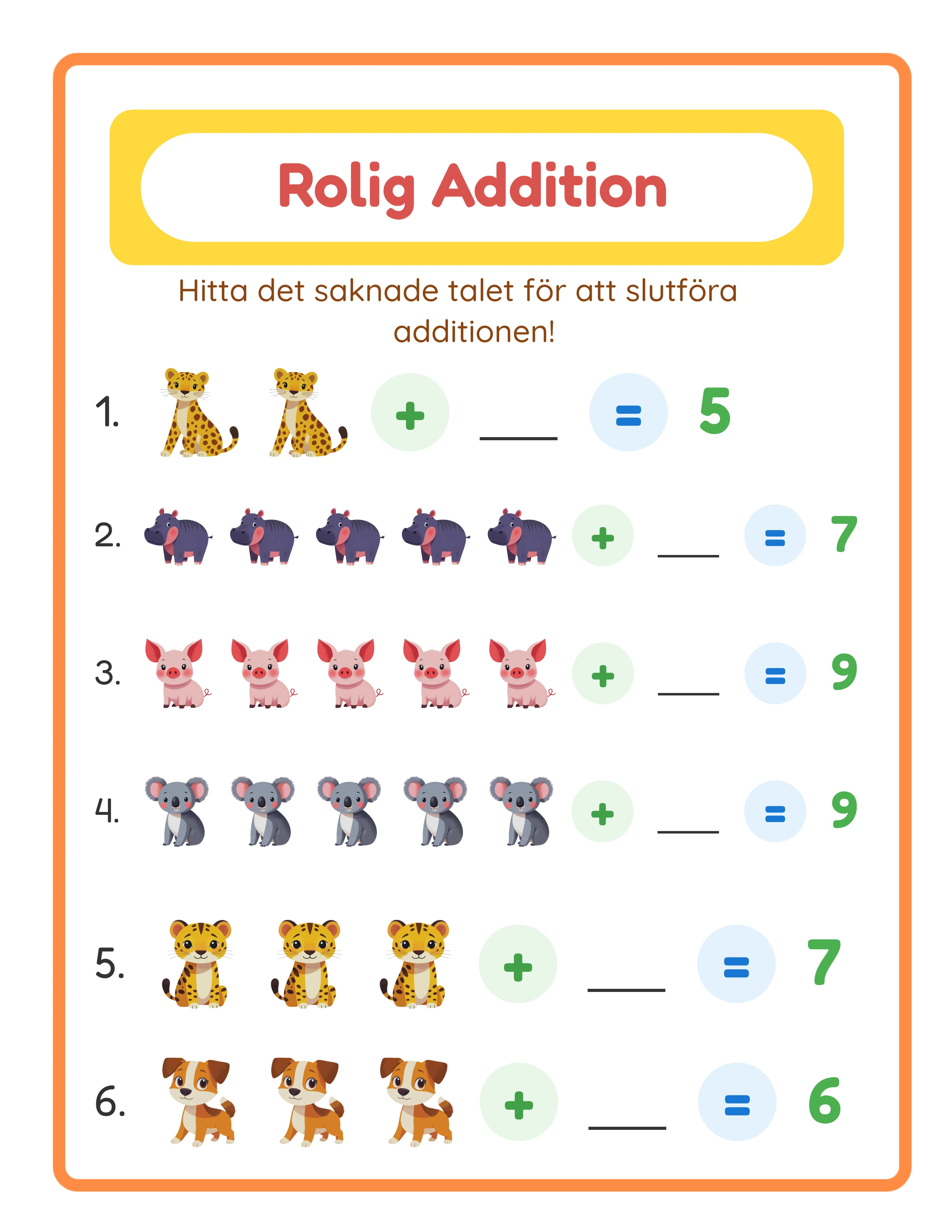 Featured addition printable worksheet — colorful themed pictures for joyful math learning