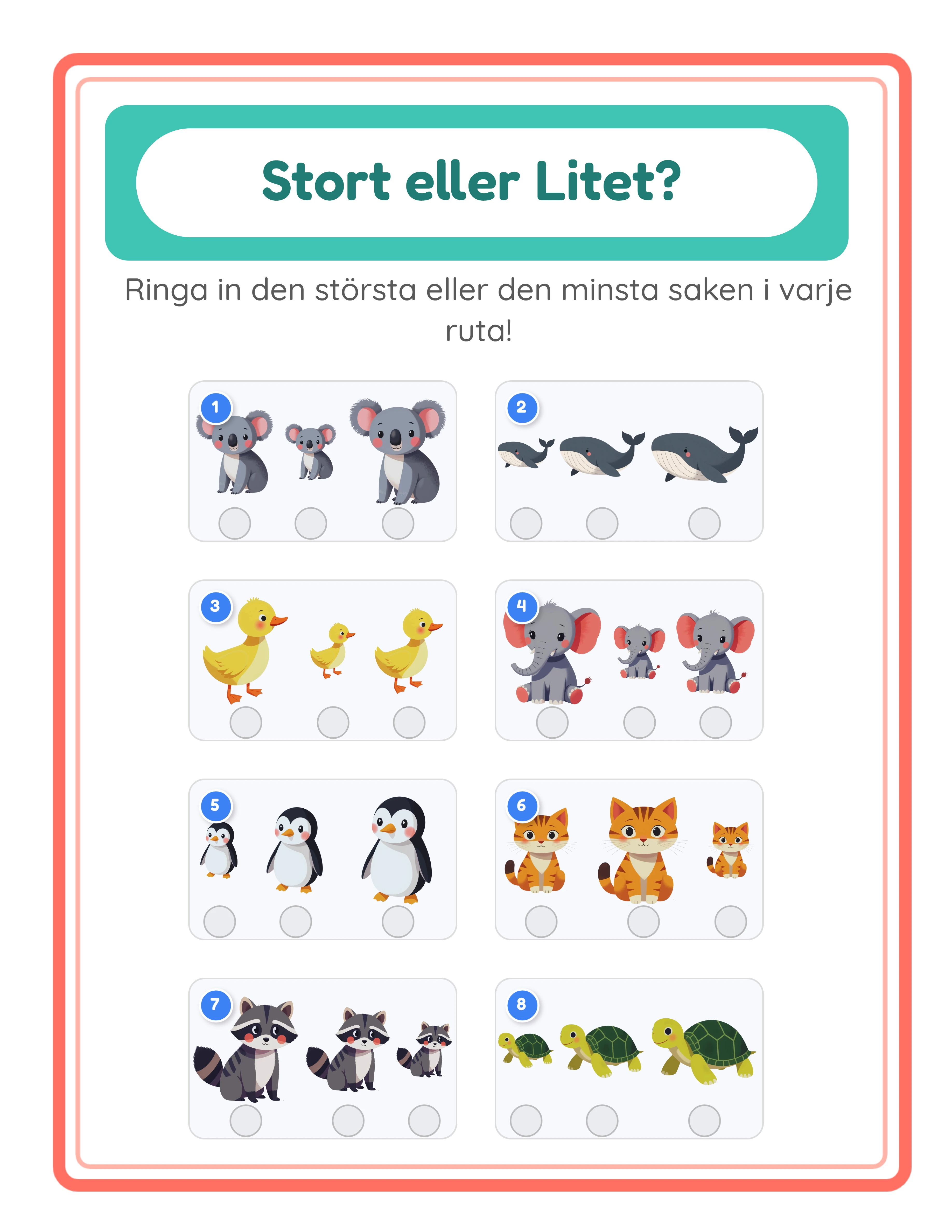 Big and small — number ordering