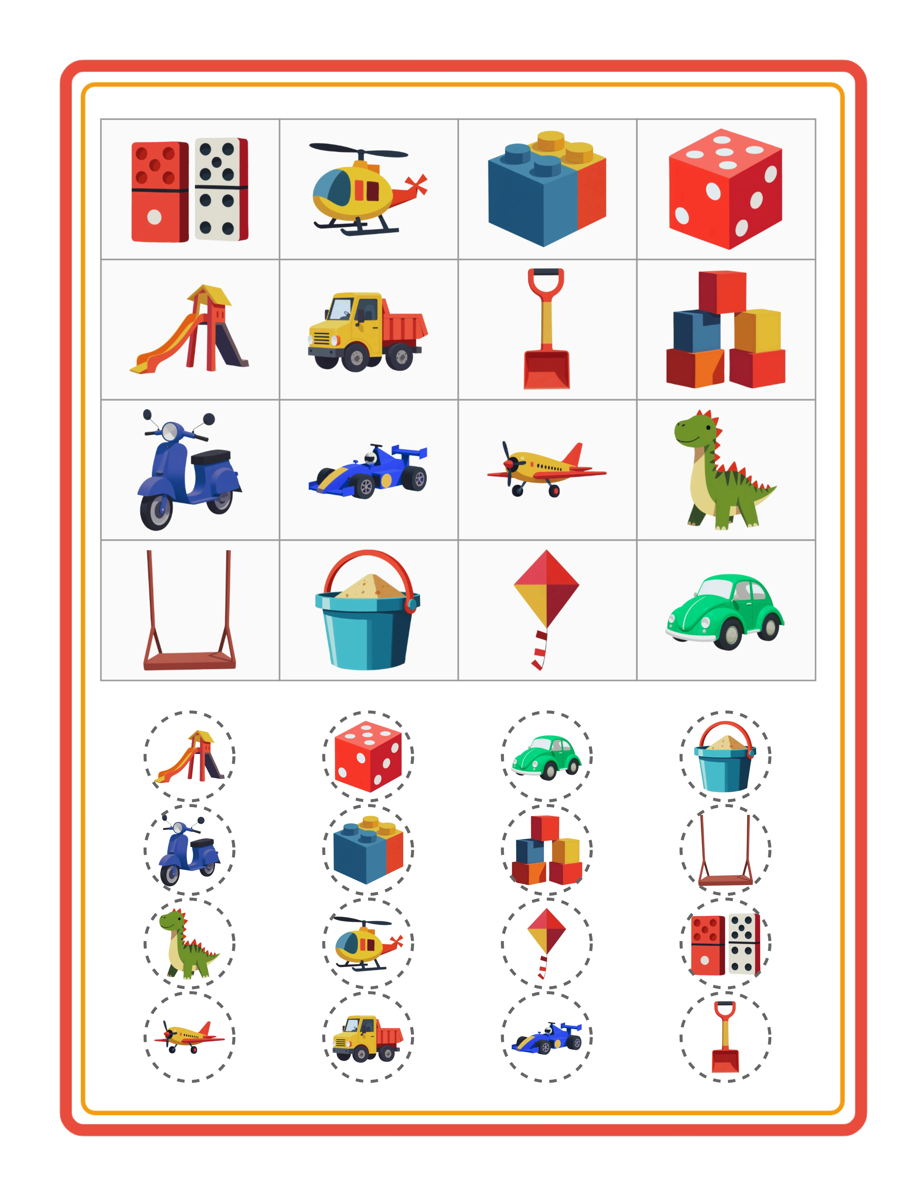 Bingo arbetsblad exempel 2