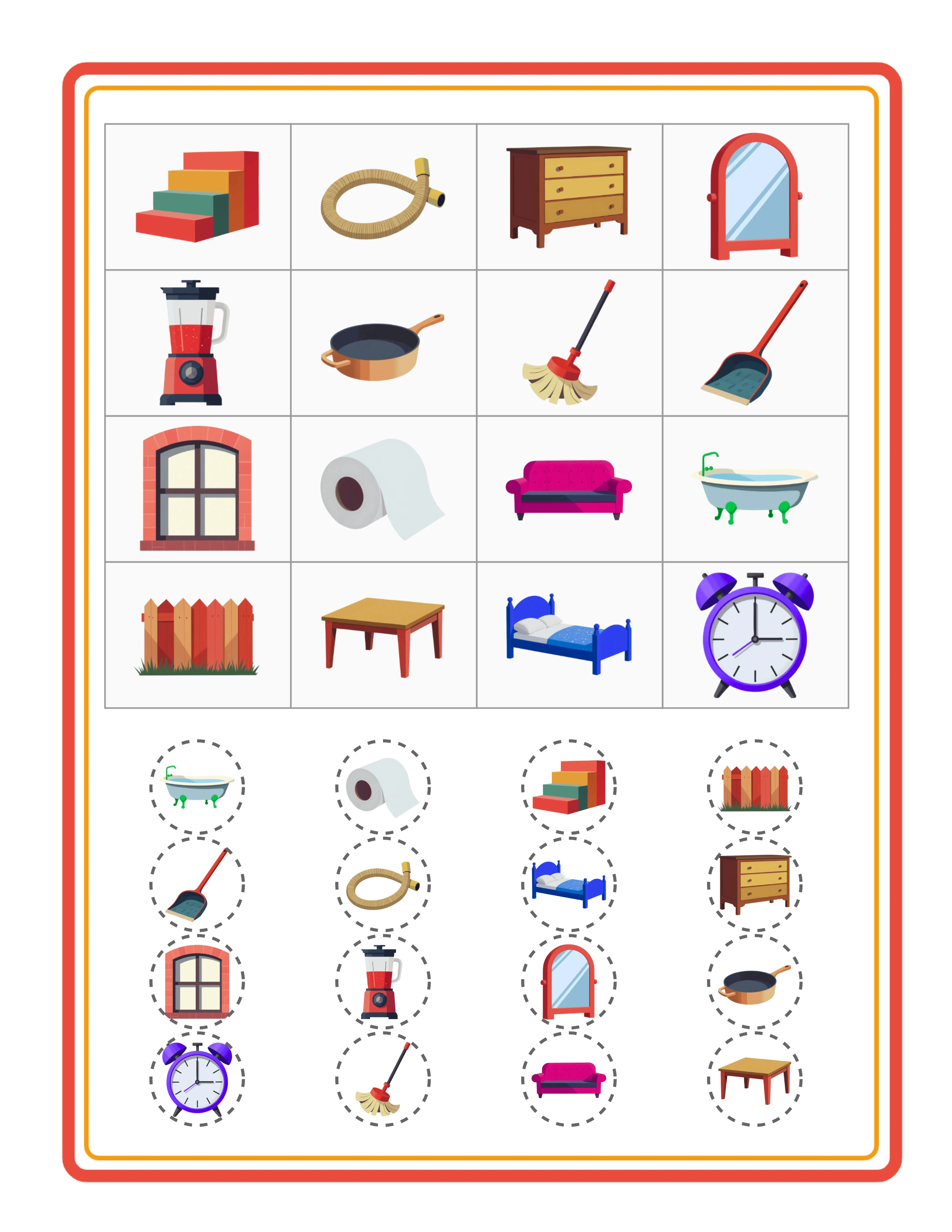 Bingo card — classroom activity