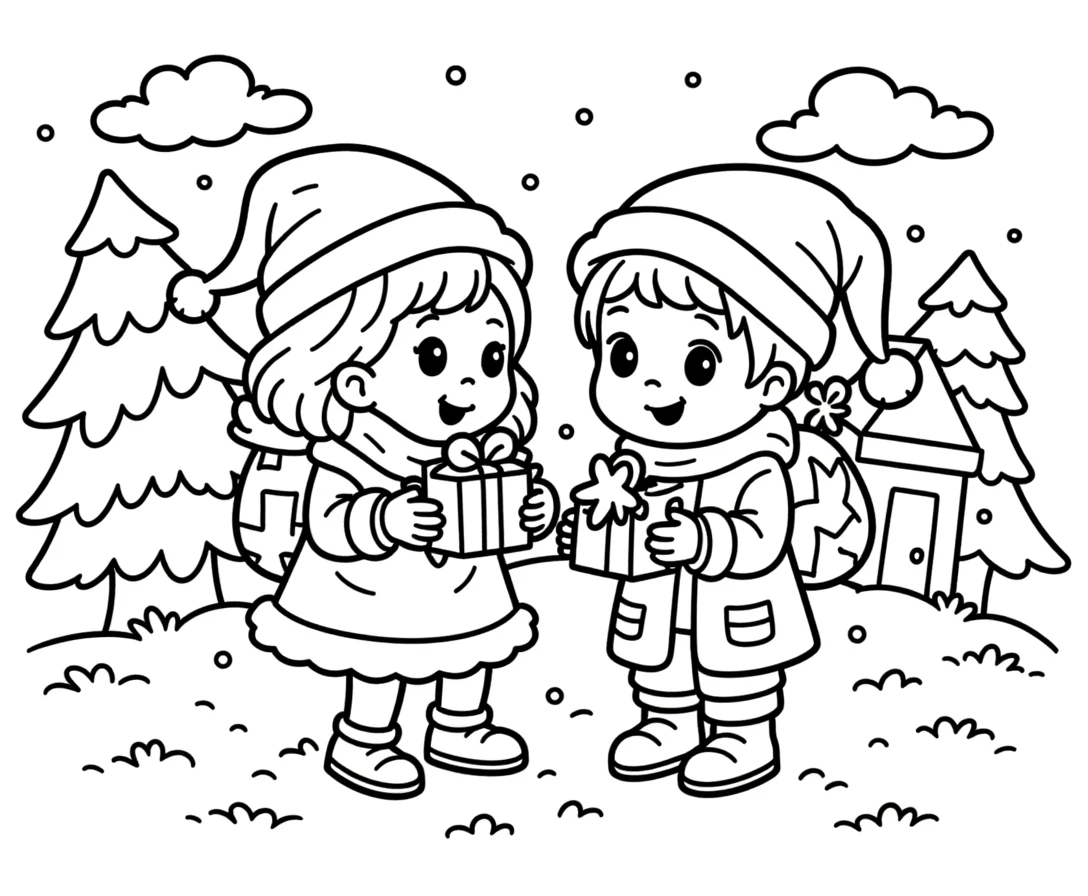 Coloring page — themed scene