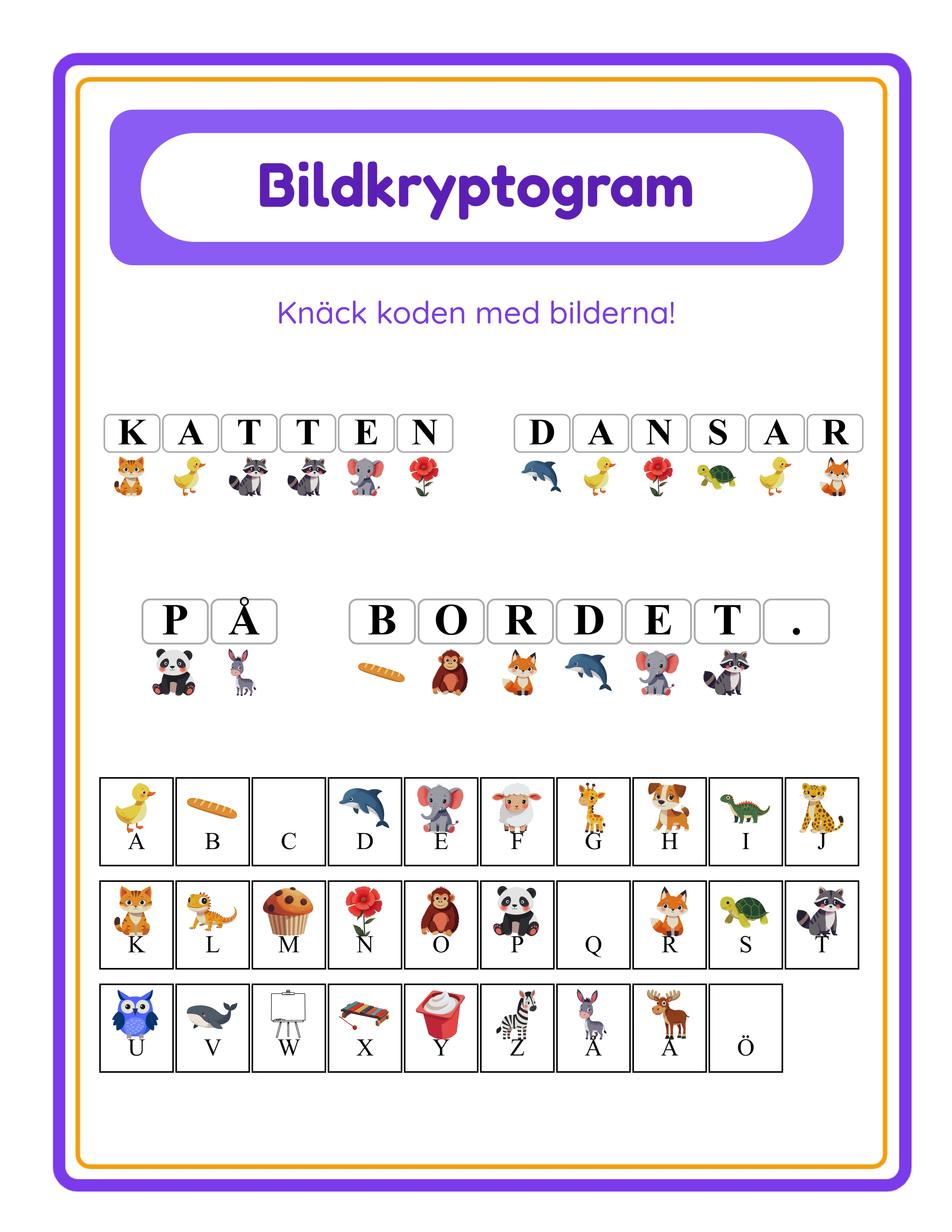 Cryptogram printable answer key