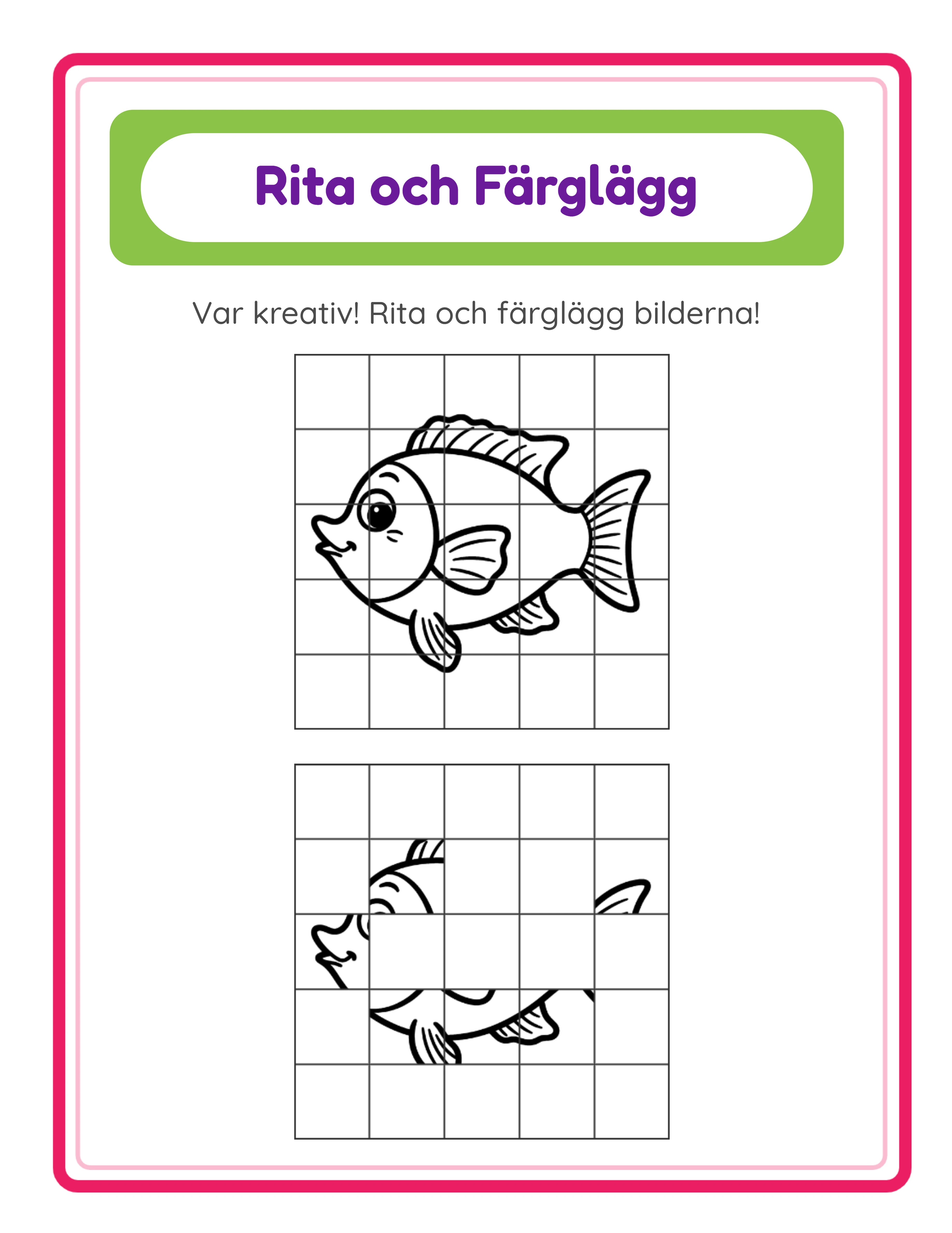 Rita och färglägg! — Arbetsblad exempel 3