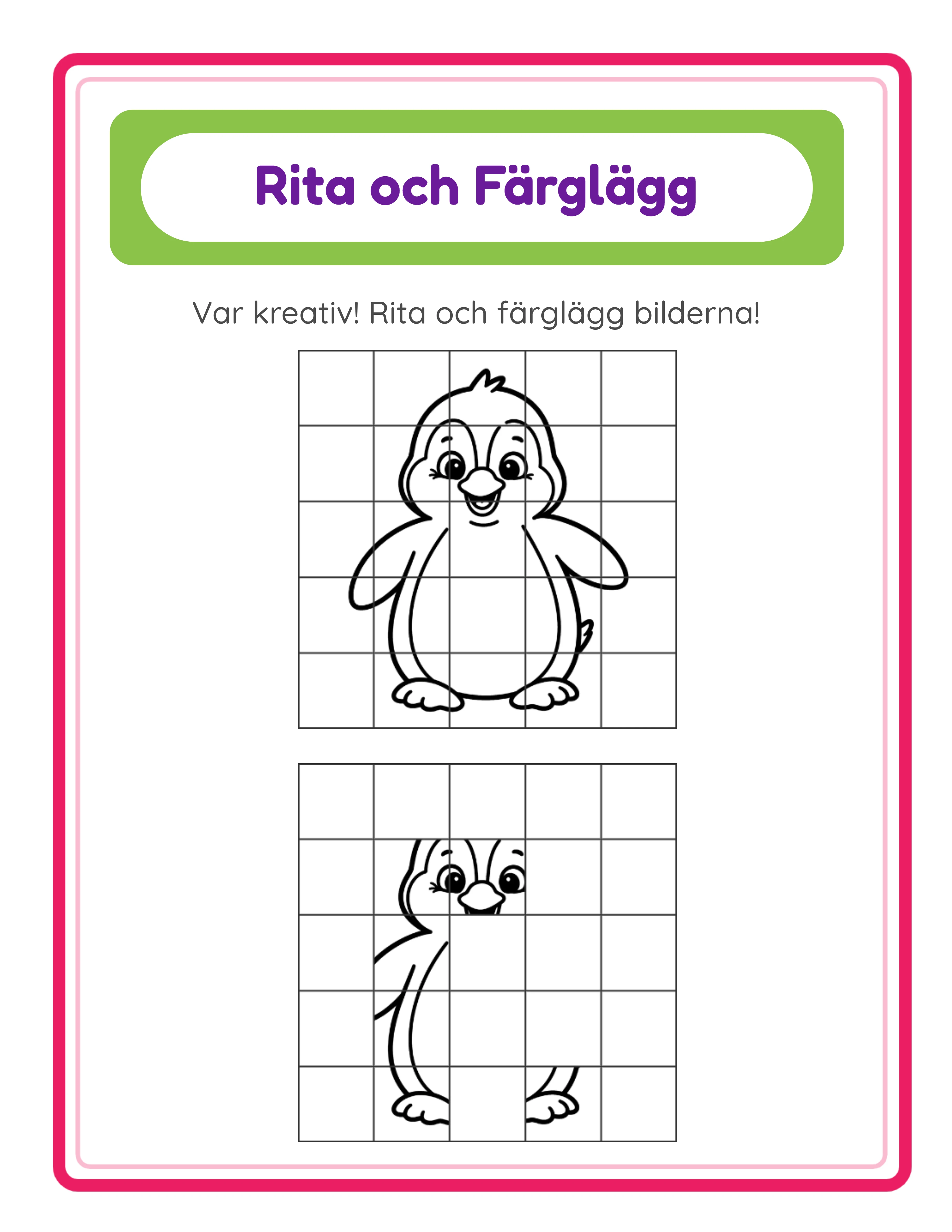 Grid drawing — themed variation