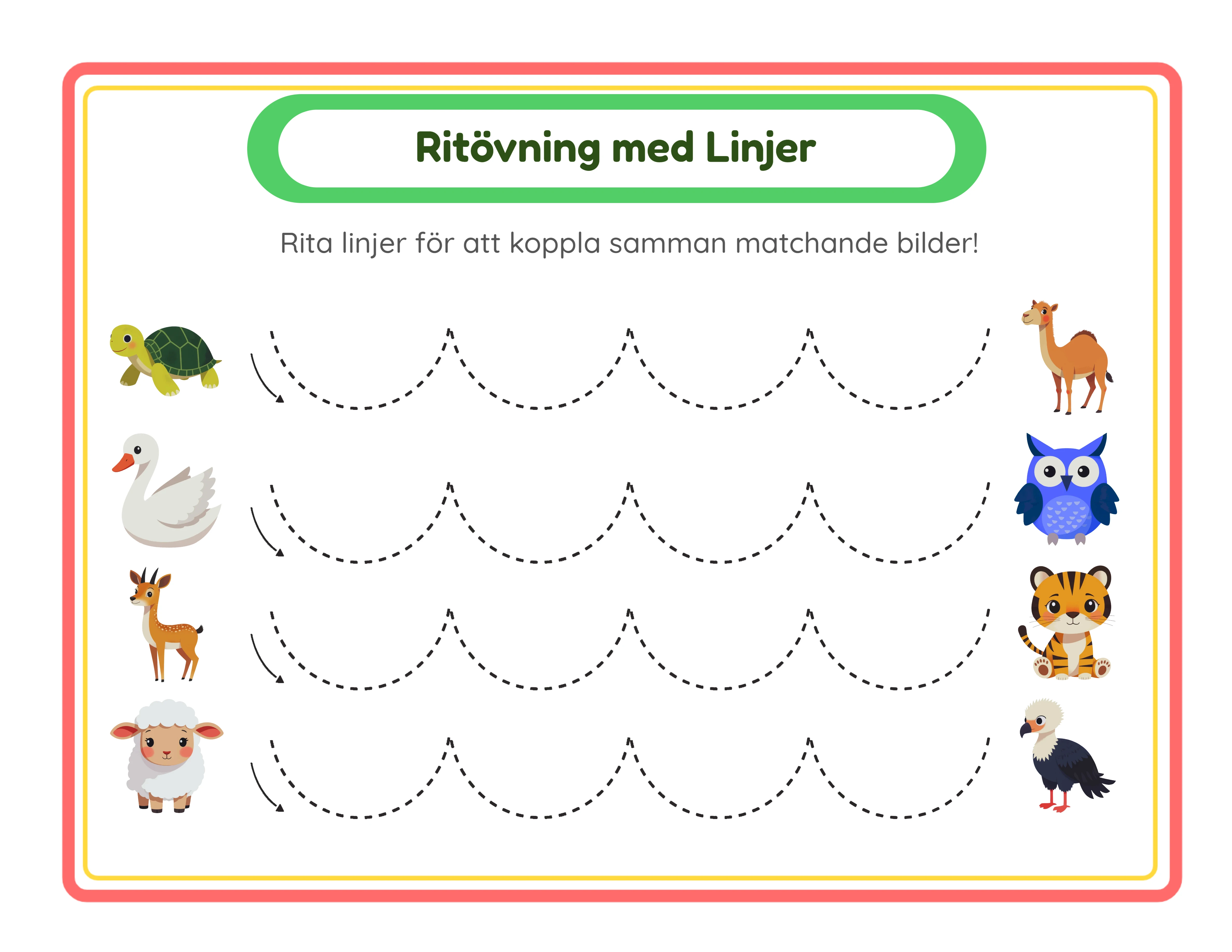 Professional line drawing printable worksheet