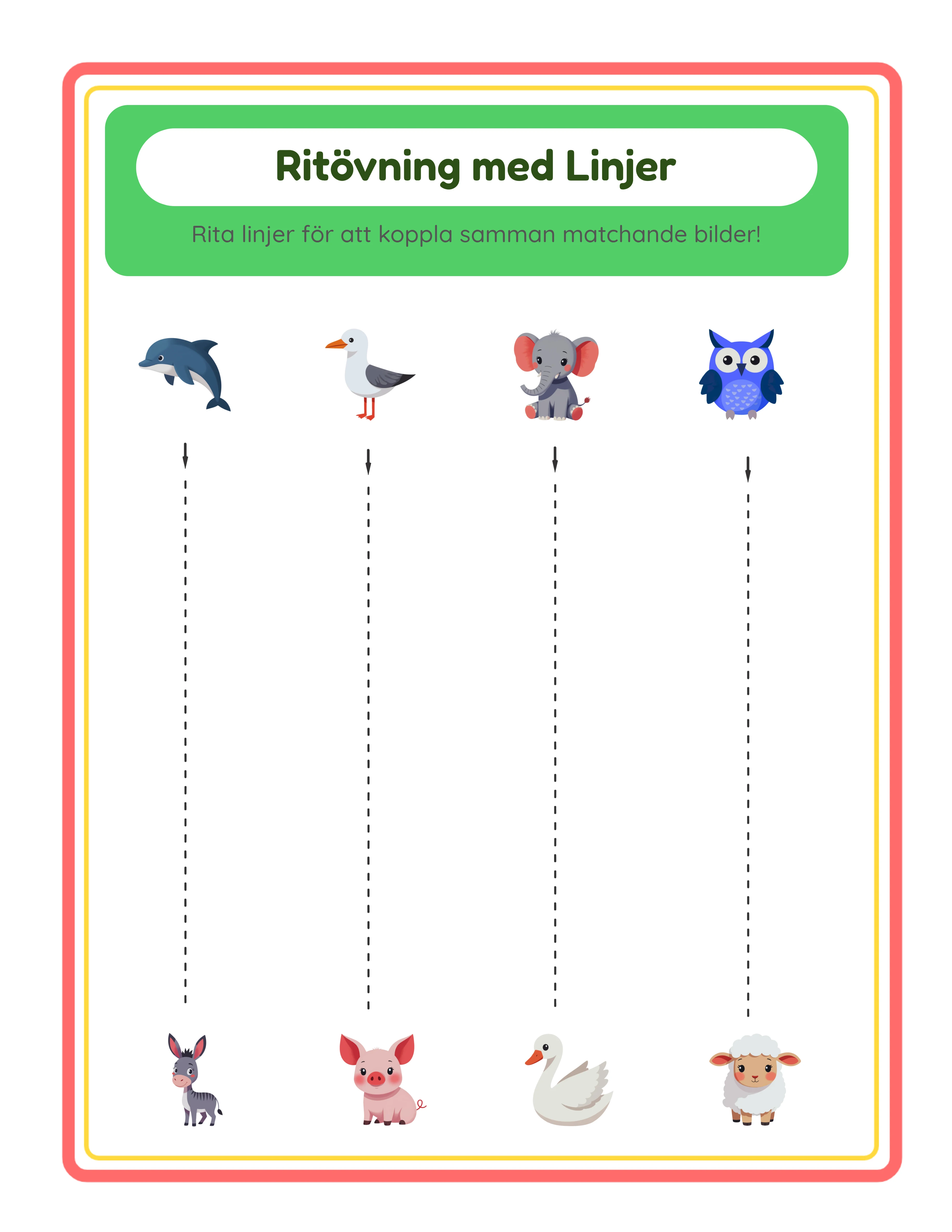 Dra linjer! — Arbetsblad exempel 2