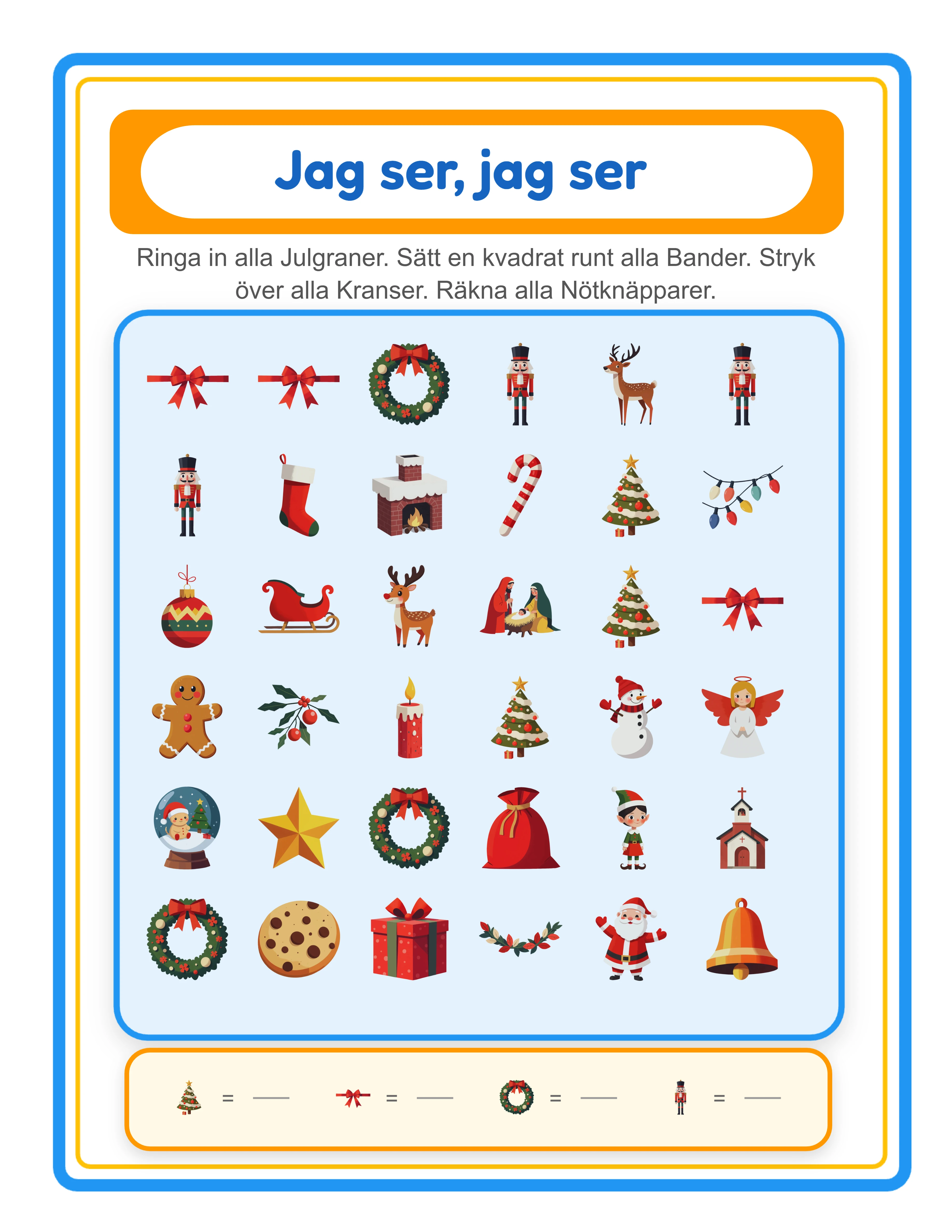 Sök & Räkna arbetsblad exempel 2