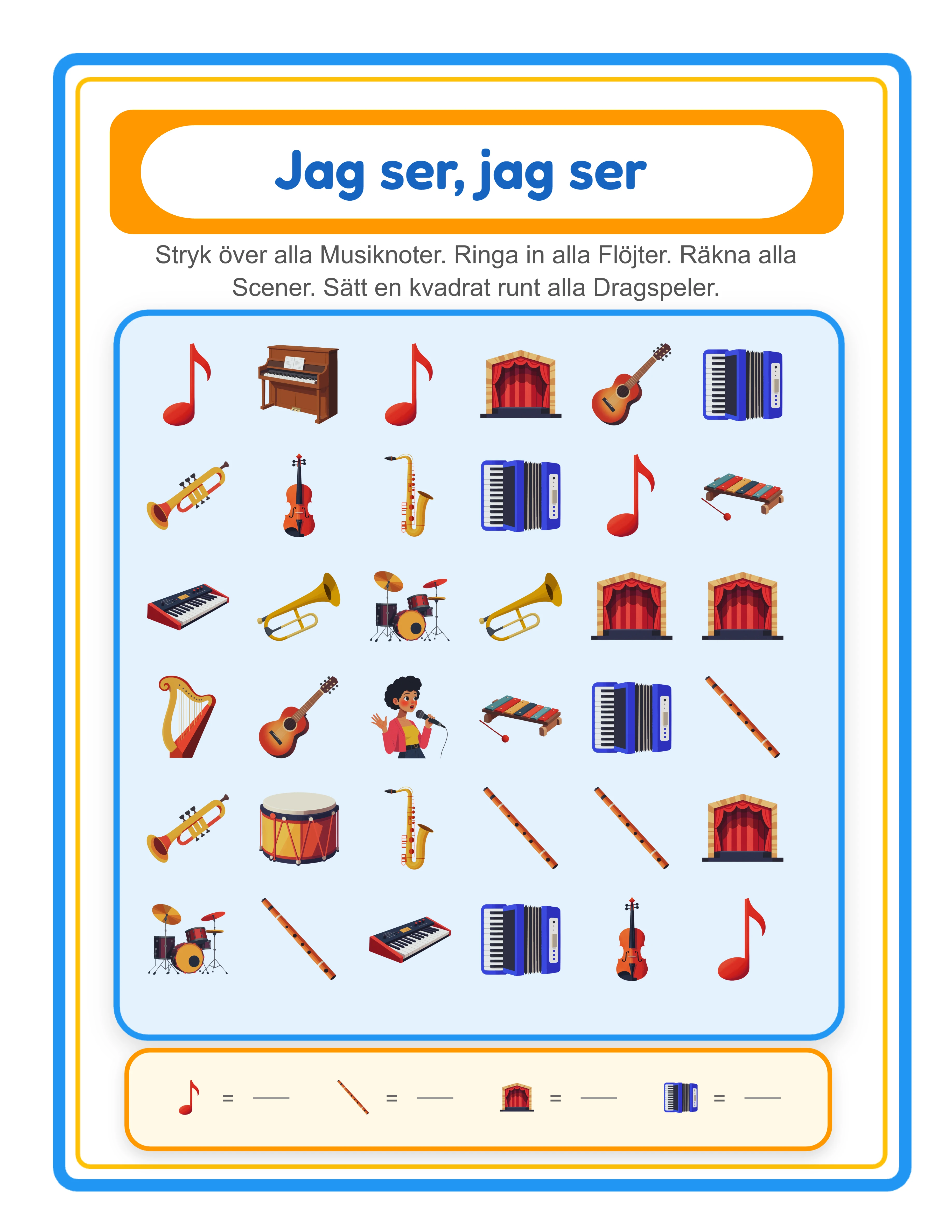 I Spy — themed variation