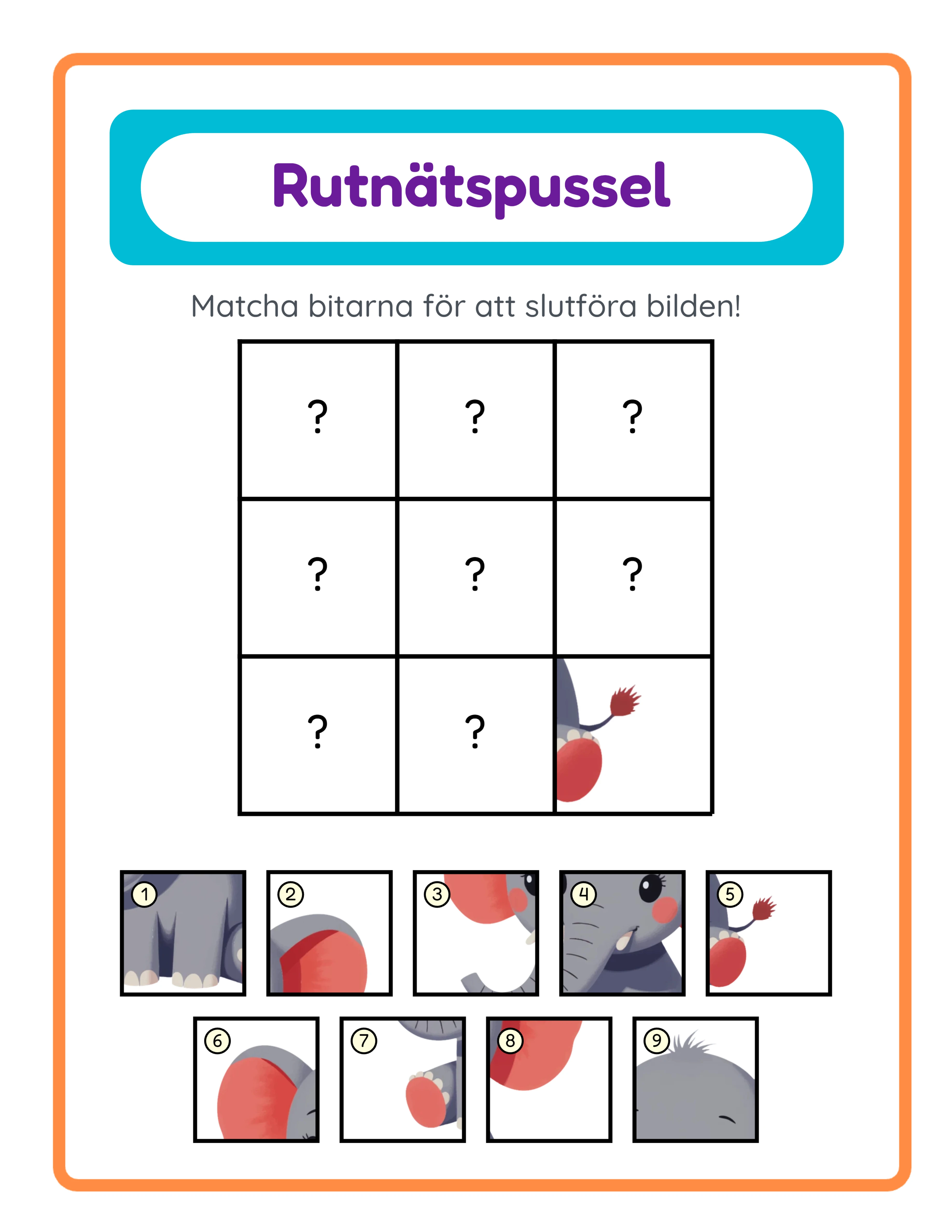 Temarutnät — Professionellt arbetsblad