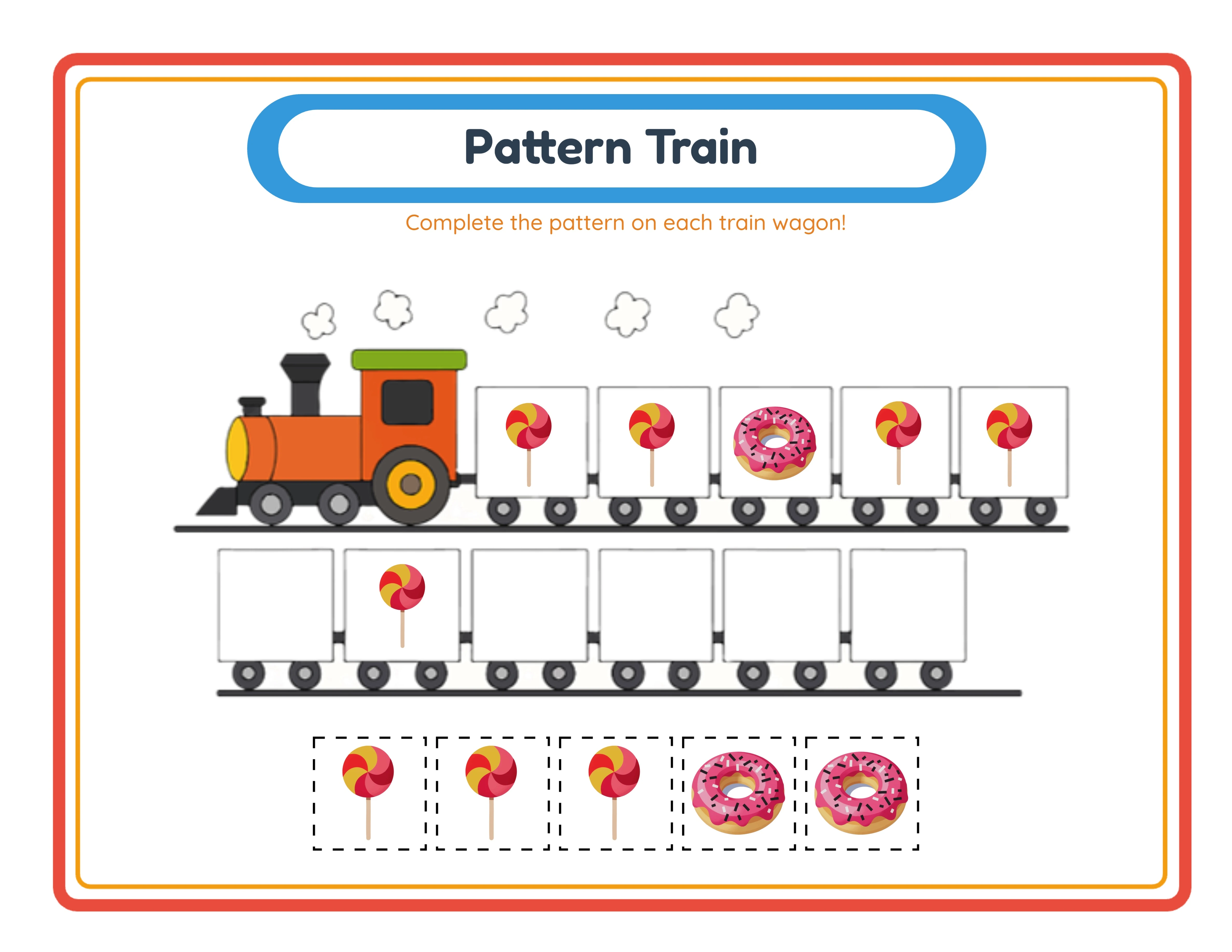 Pattern train — themed variation