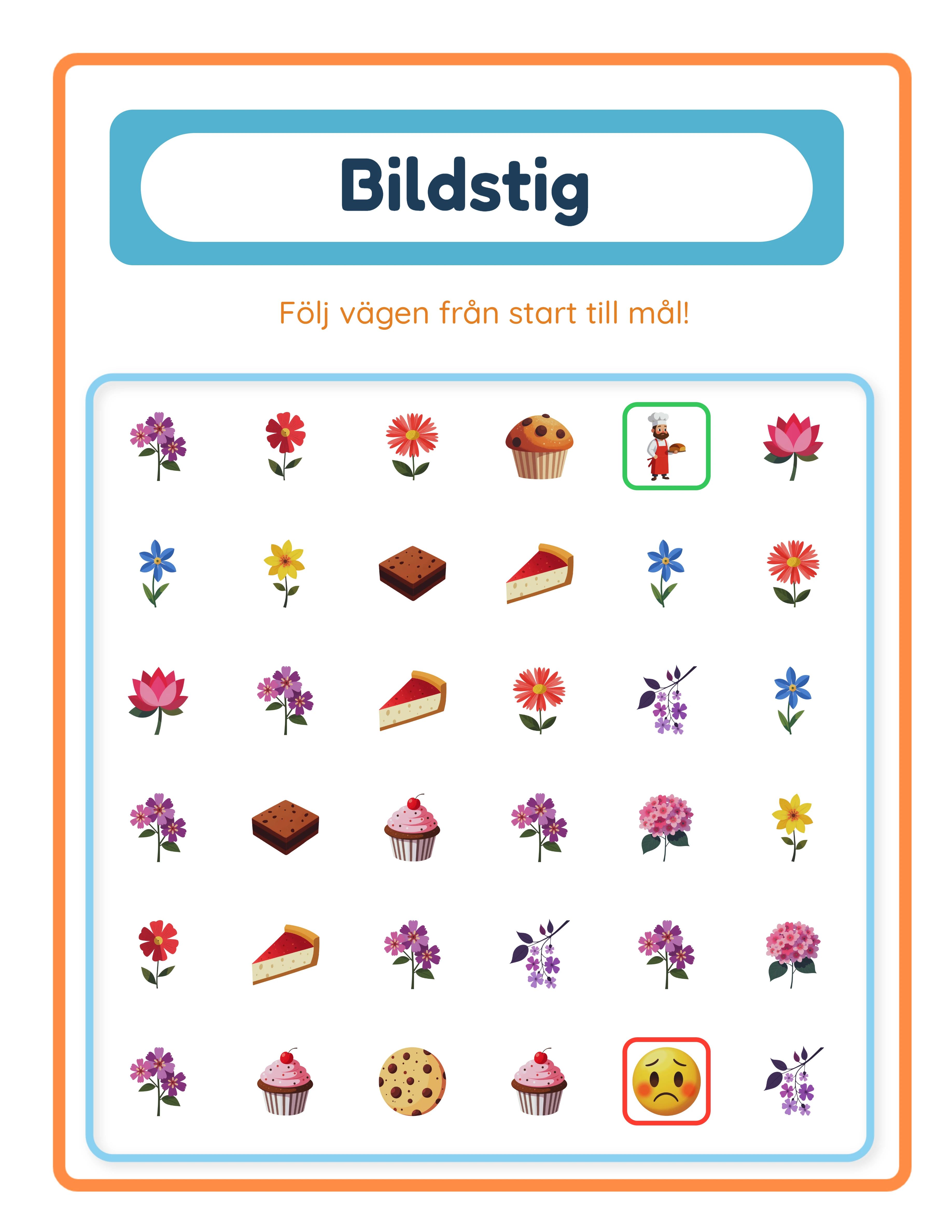 Hitta vägen! — Arbetsblad exempel 2