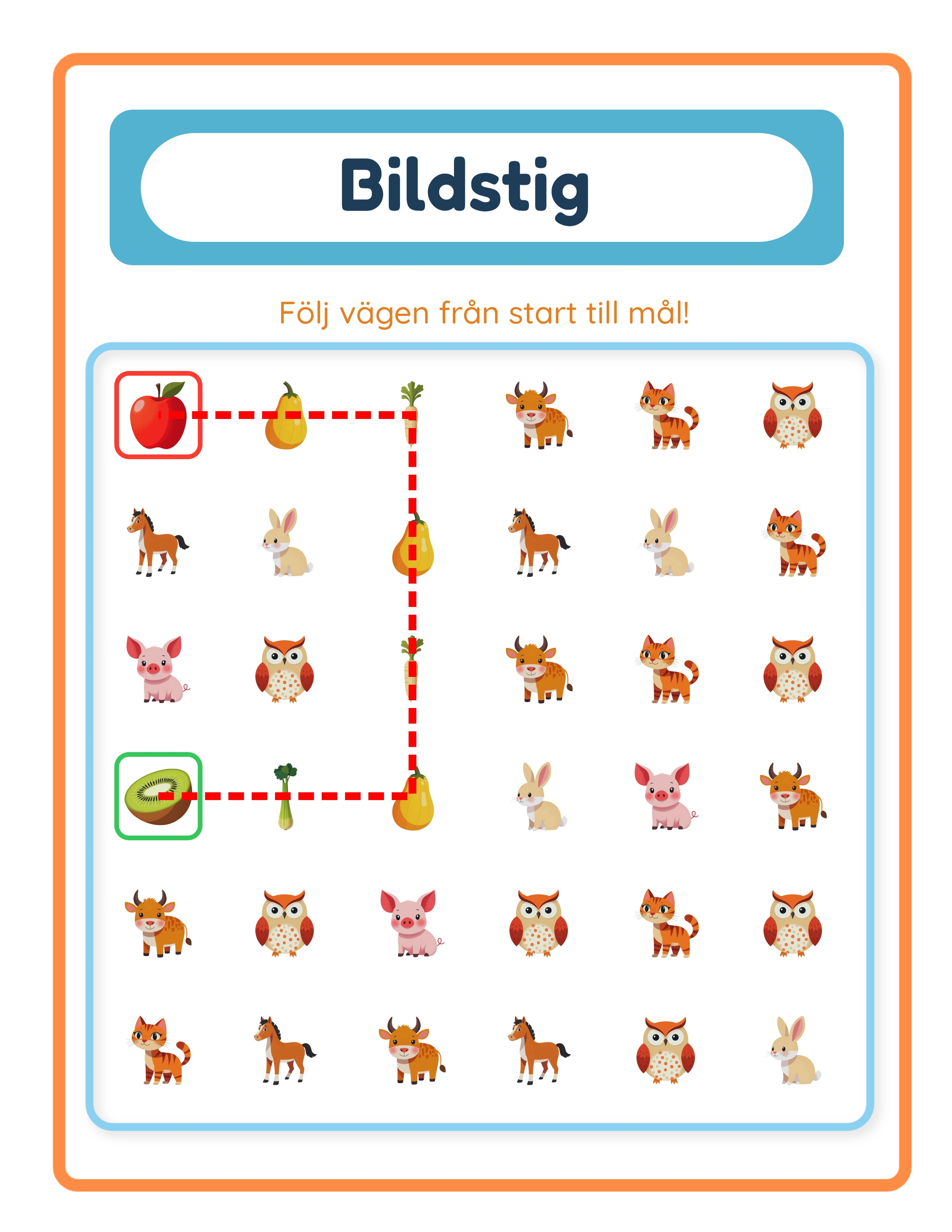 Picture pathway printable answer key