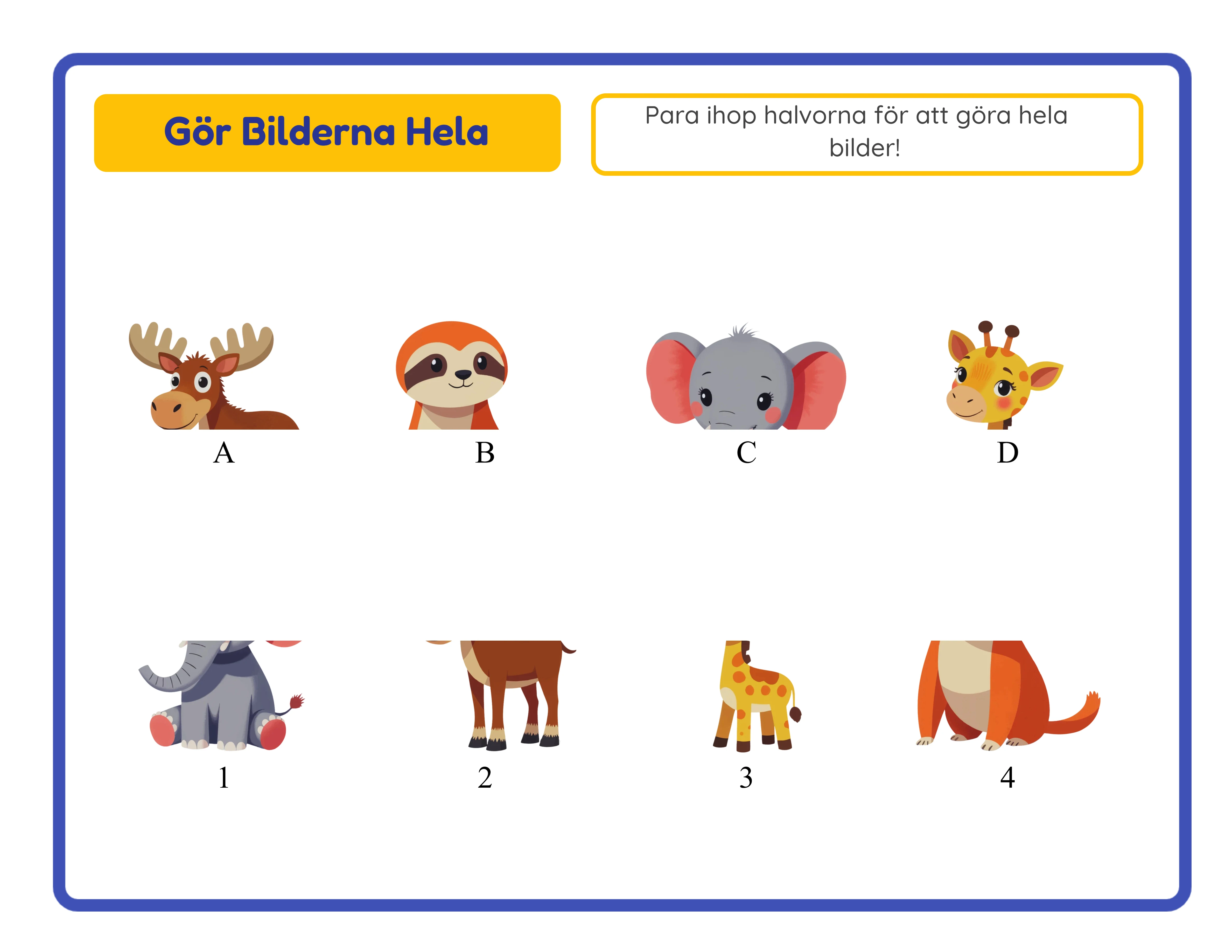 Shadow match — themed shadow puzzles