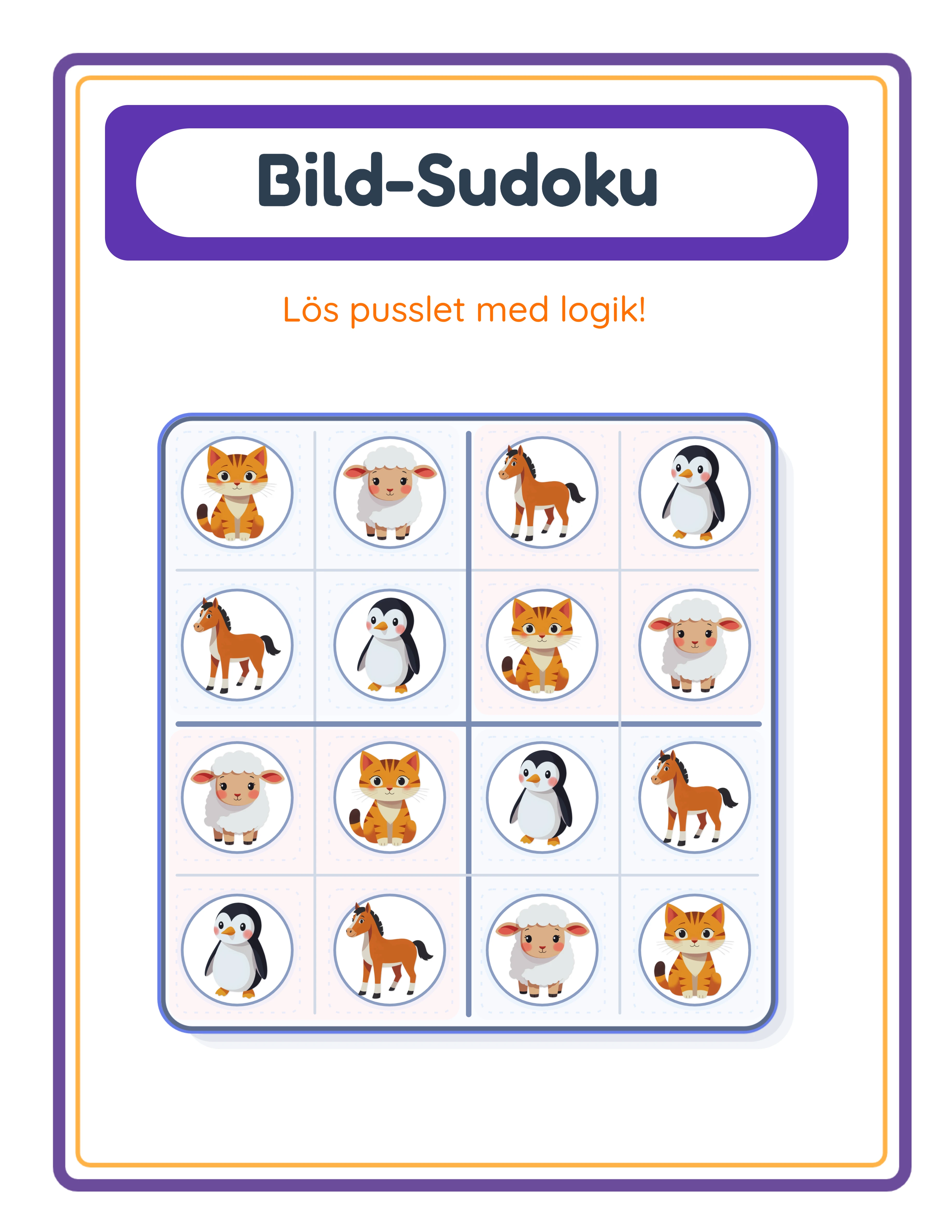 Picture sudoku printable answer key