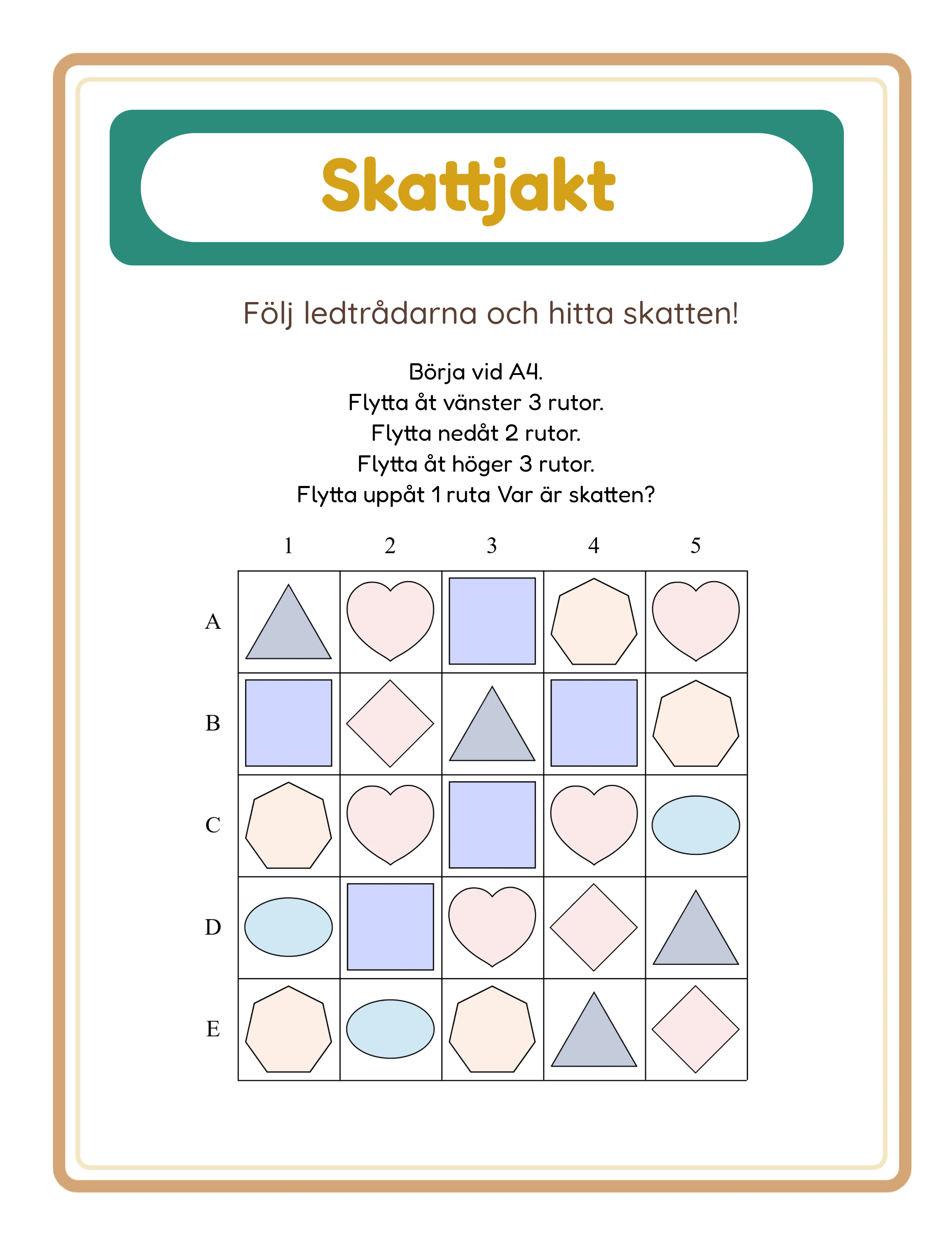 Äventyr — Professionellt arbetsblad