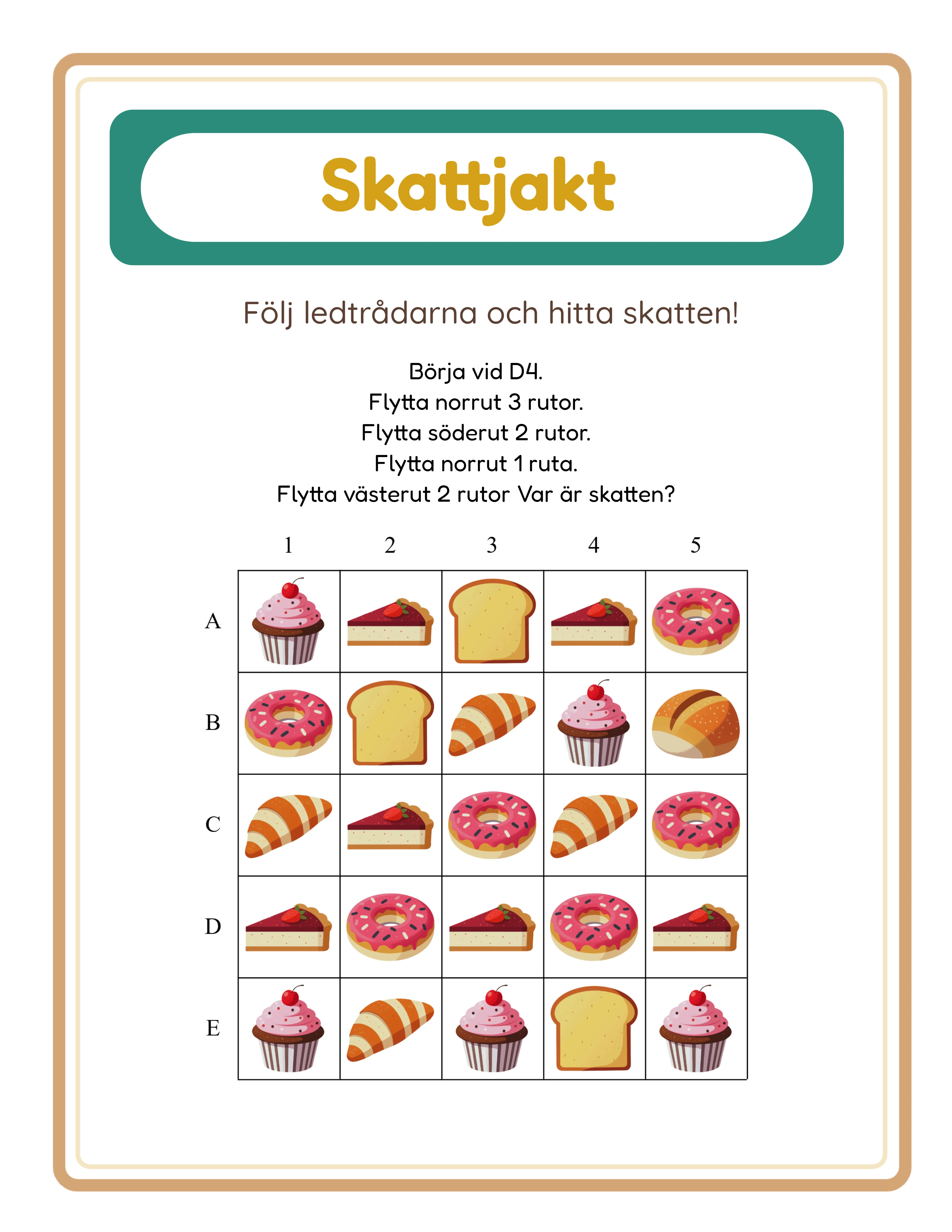 Treasure hunt — advanced navigation