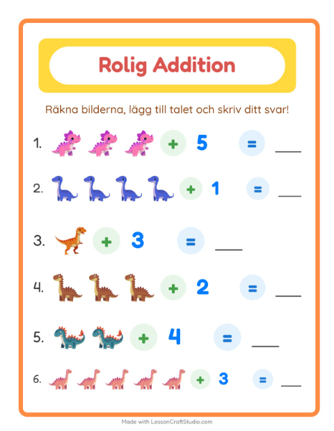 Bild plus siffra – Dinosaurier