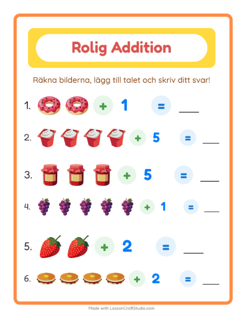 Bild plus siffra – Frukost