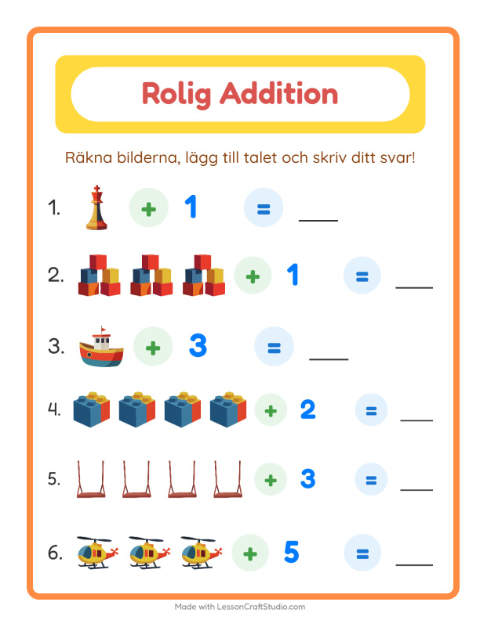 Bild plus siffra – Leksaker