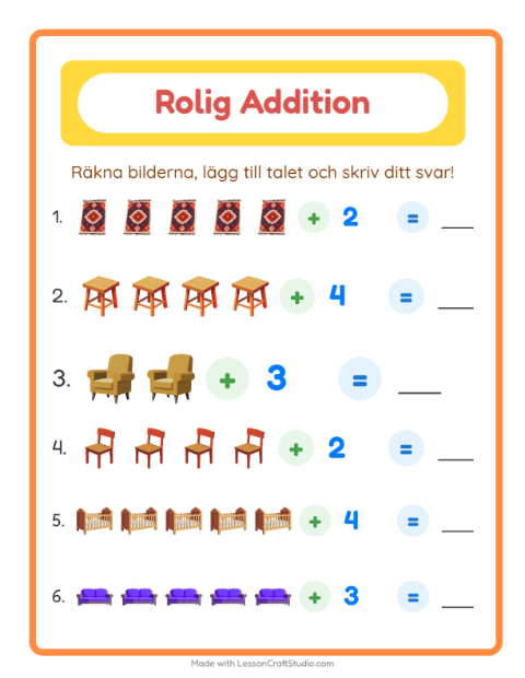 Bild plus siffra – Möbler