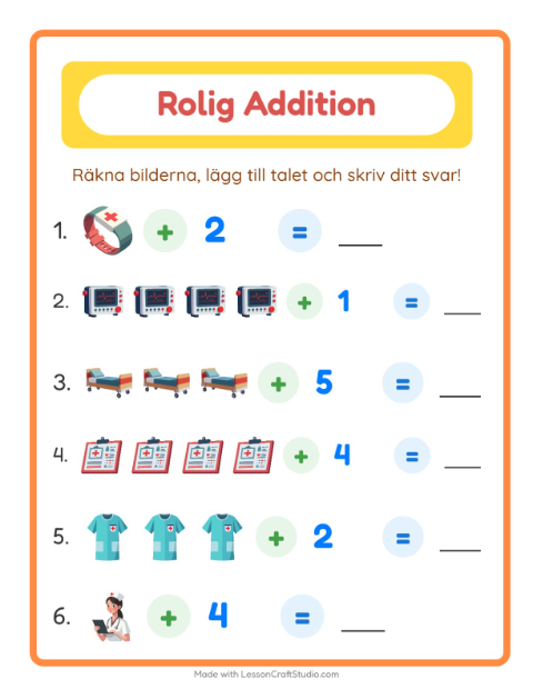 Bild plus siffra – Sjukhus