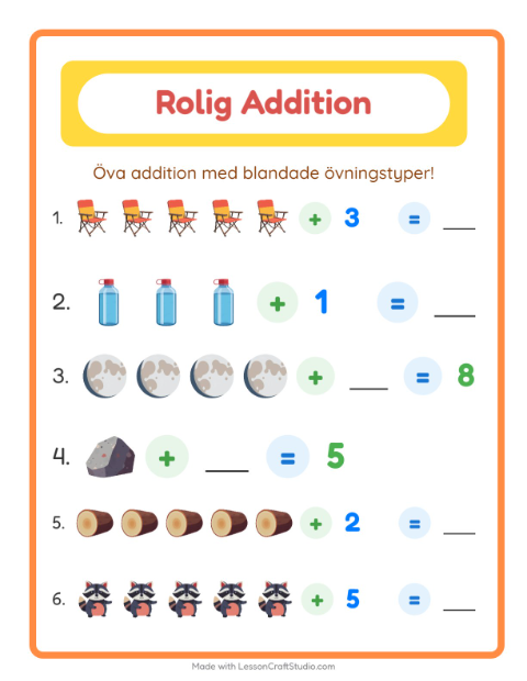Blandad addition – Camping