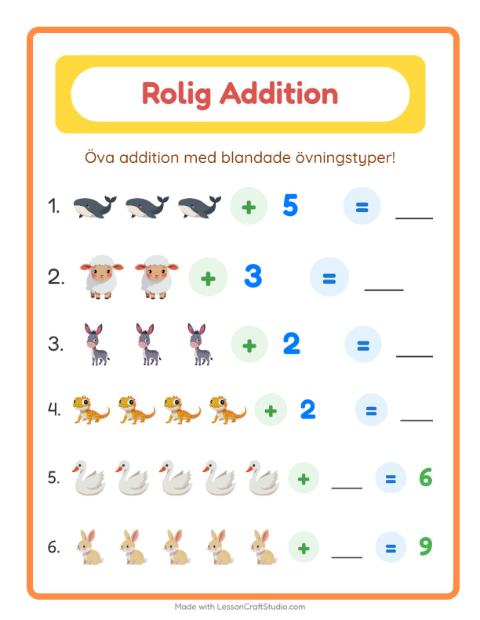 Blandad addition – Djur