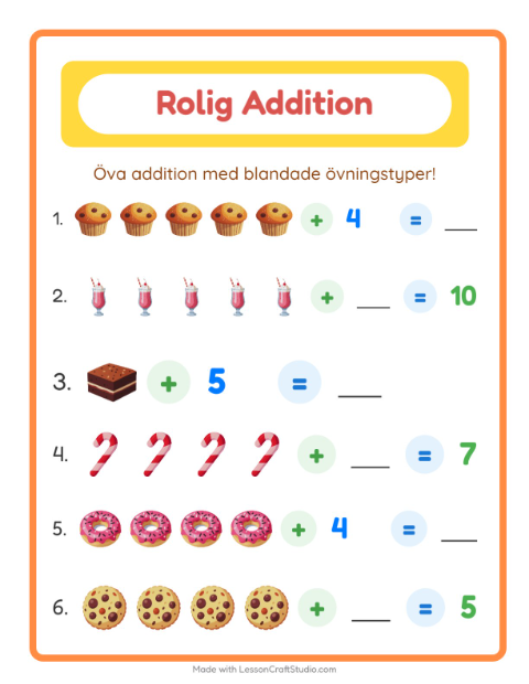 Blandad addition – Efterrätter och godis