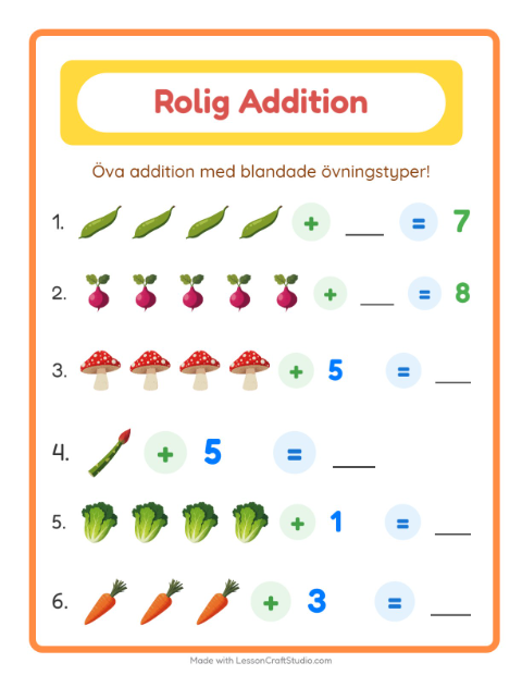 Blandad addition – Grönsaker