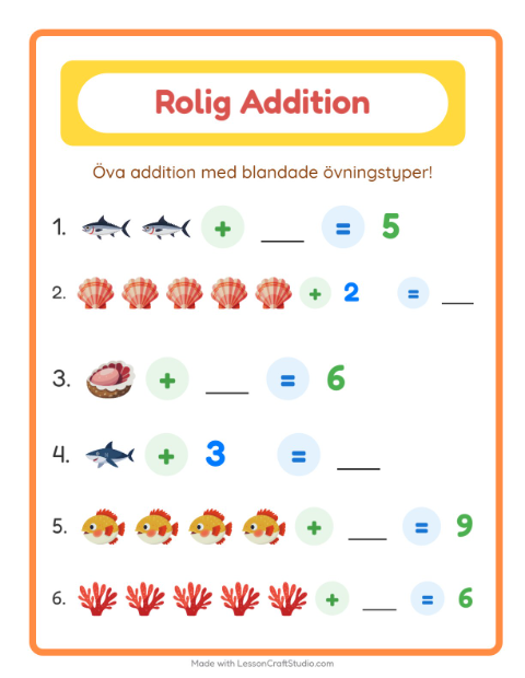 Blandad addition – Havsliv