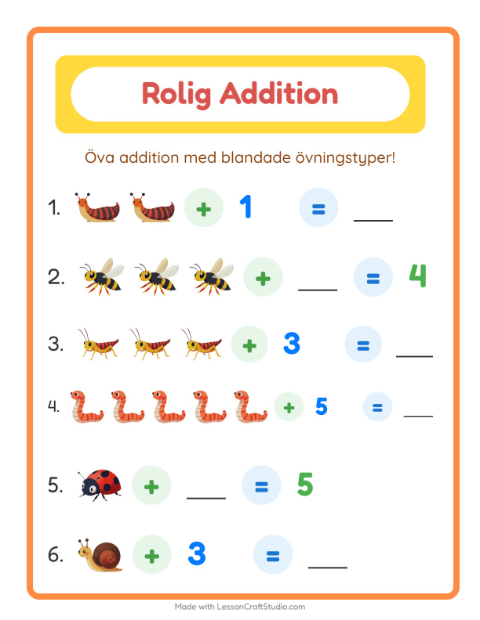 Blandad addition – Insekter och kryp