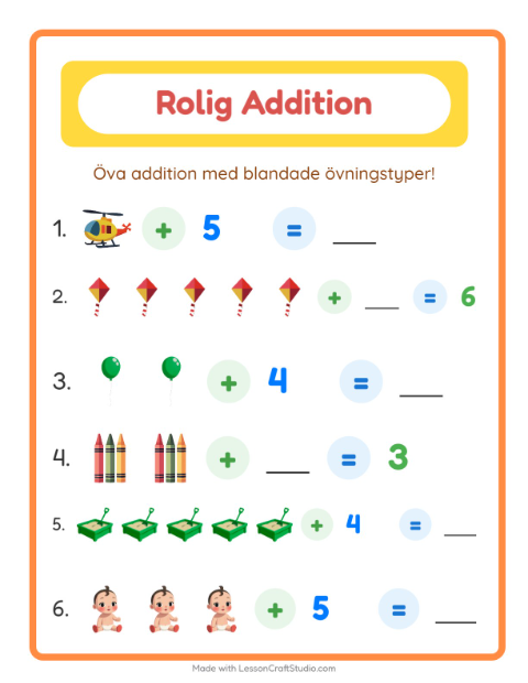 Blandad addition – Leksaker