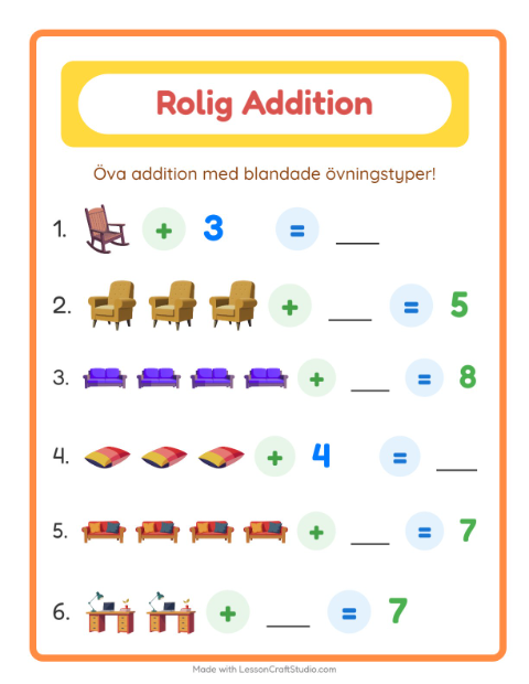 Blandad addition – Möbler