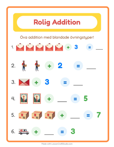 Blandad addition – Postkontor