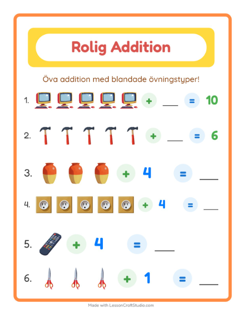 Blandad addition – Runt huset