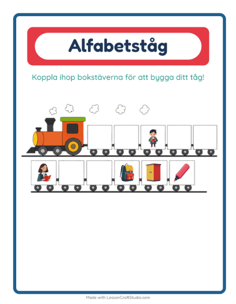 Alfabetståg – Klassrum