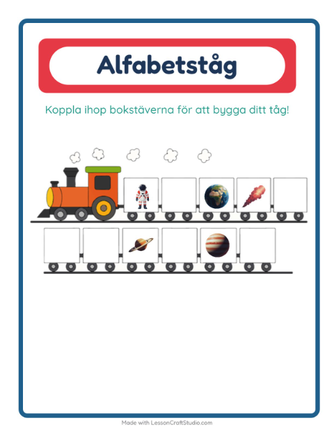 Alfabetståg – Rymden