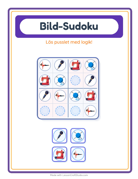 Bildsudoku – Aktiviteter