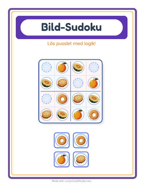 Bildsudoku – Frukost